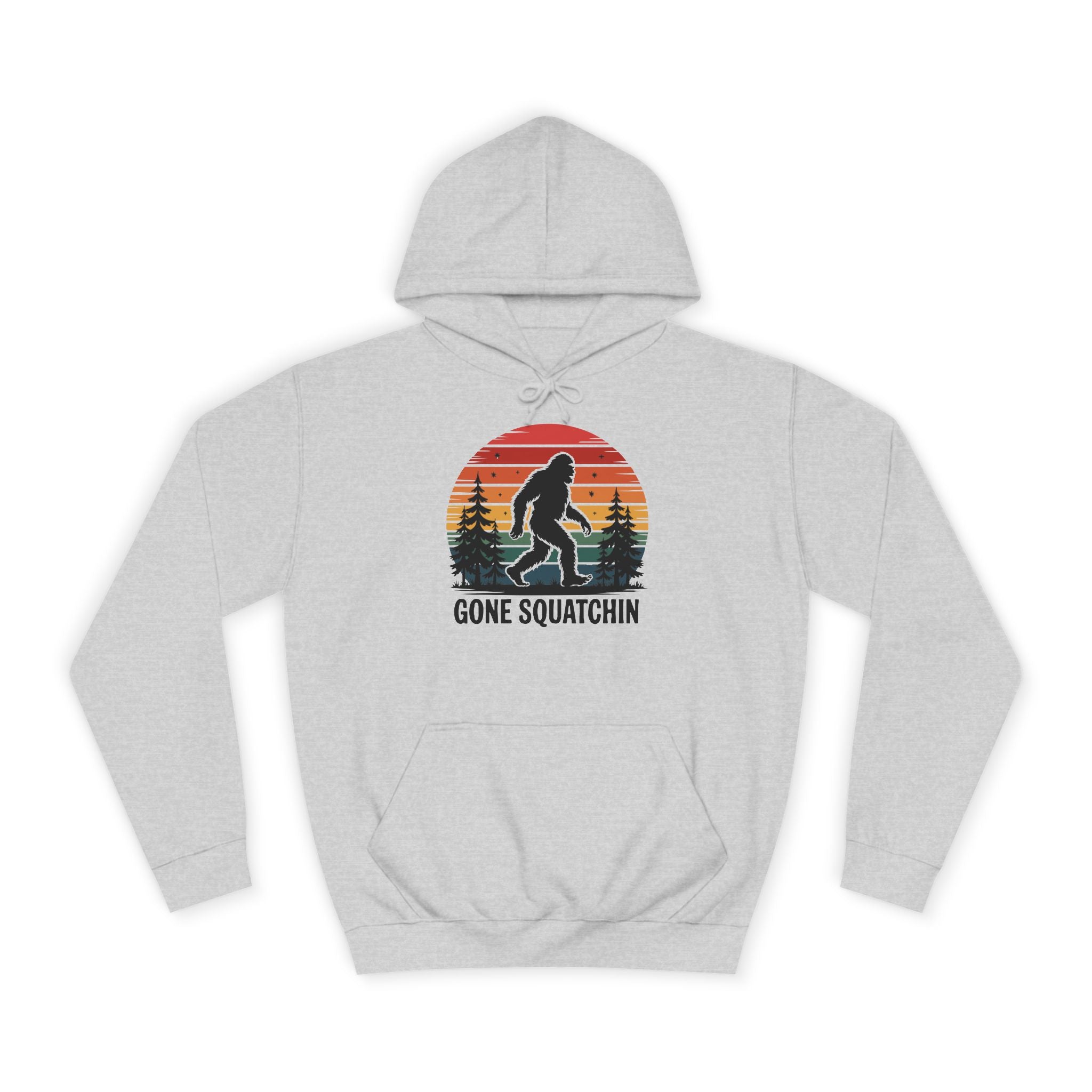 Retro Bigfoot Hoodie - "Gone Squatchin"