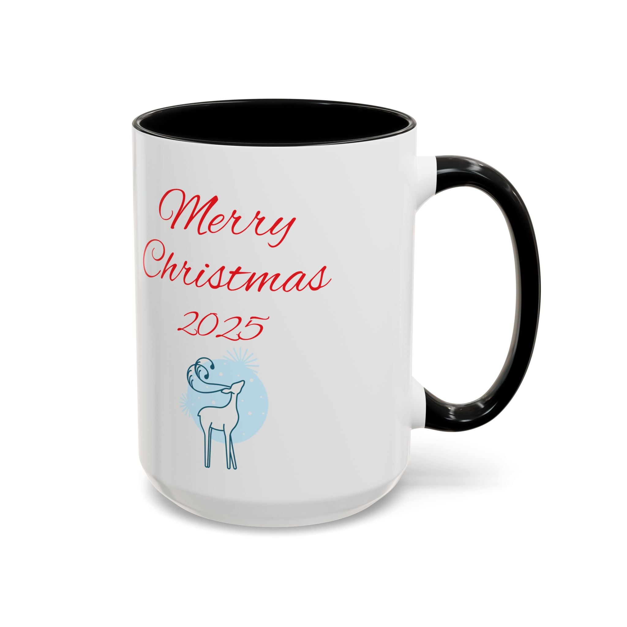 Christmas Coffee Mug with Santa and Reindeer