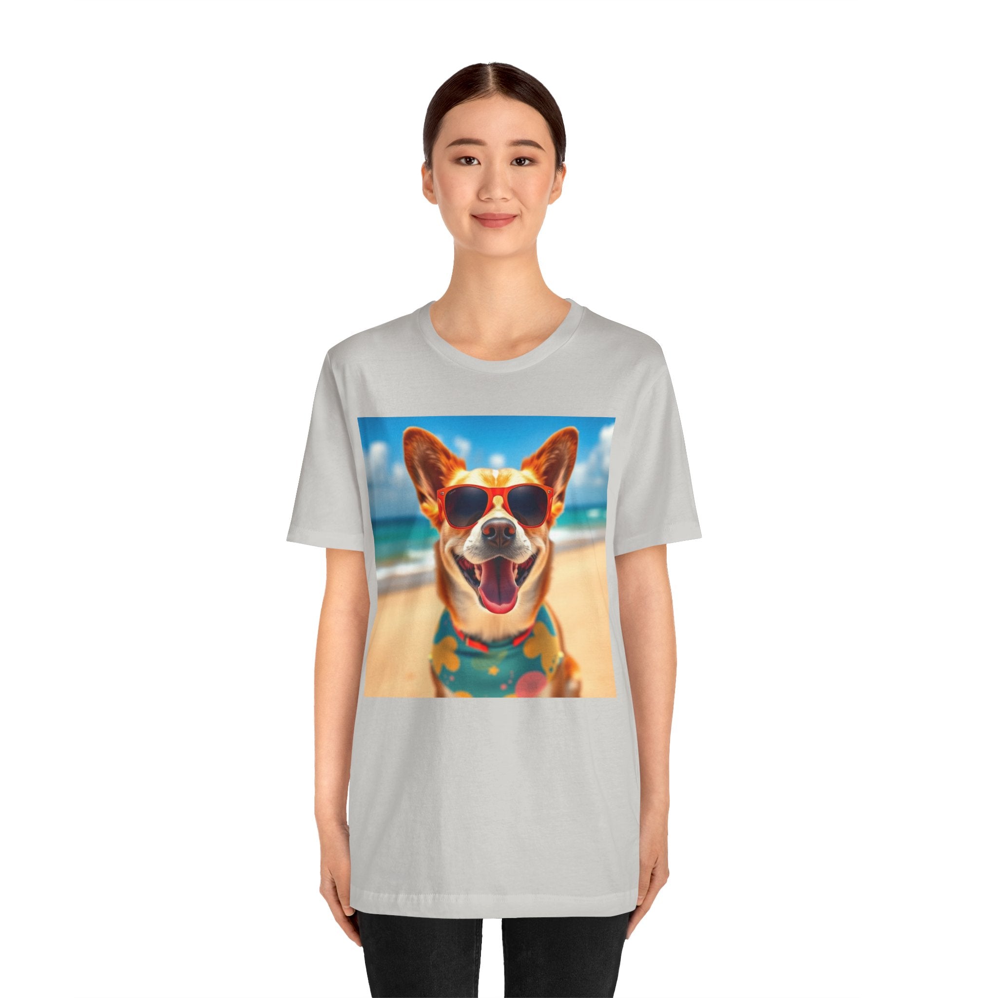 Happy Pup Beach Vibes Unisex Short Sleeve Tee