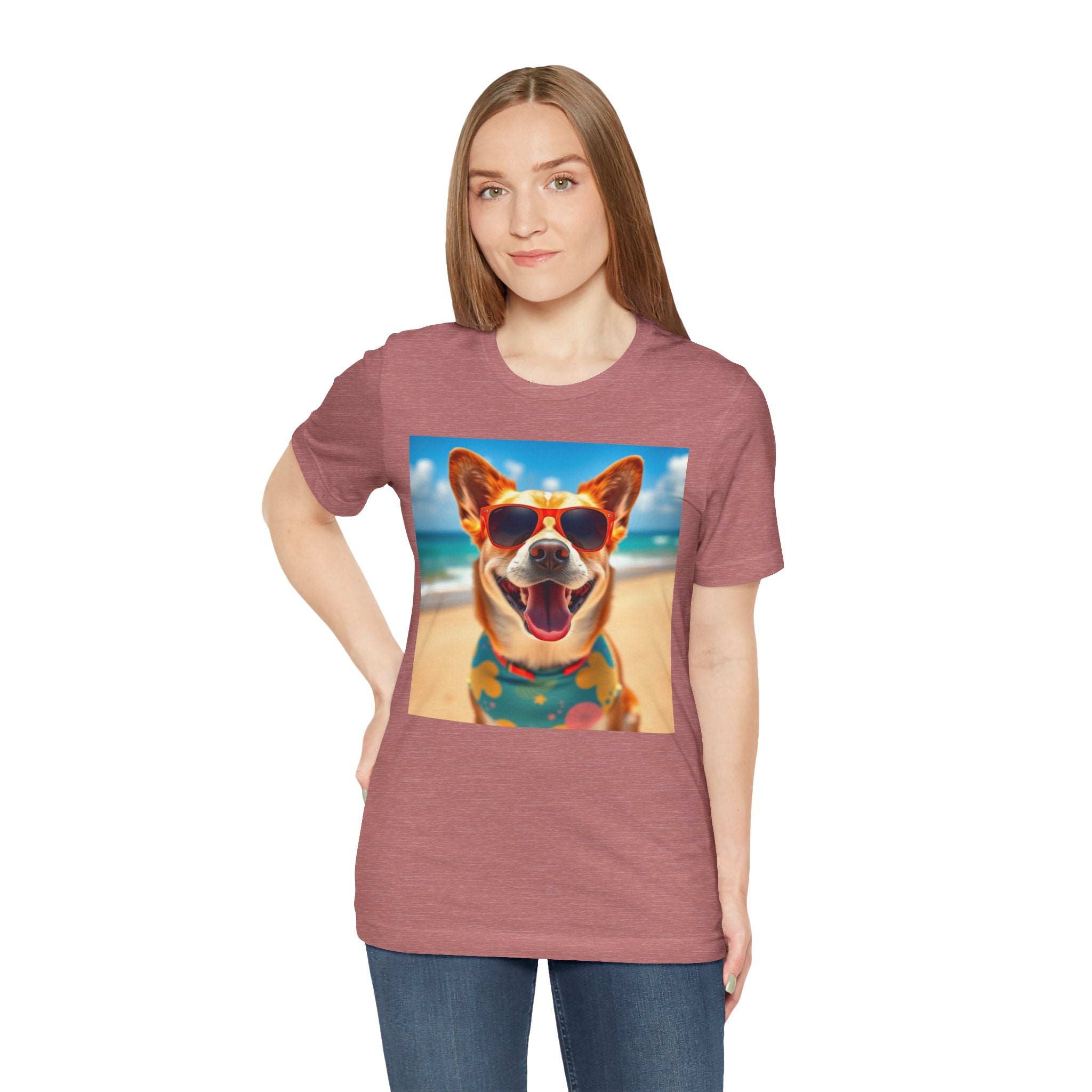 Happy Pup Beach Vibes Unisex Short Sleeve Tee