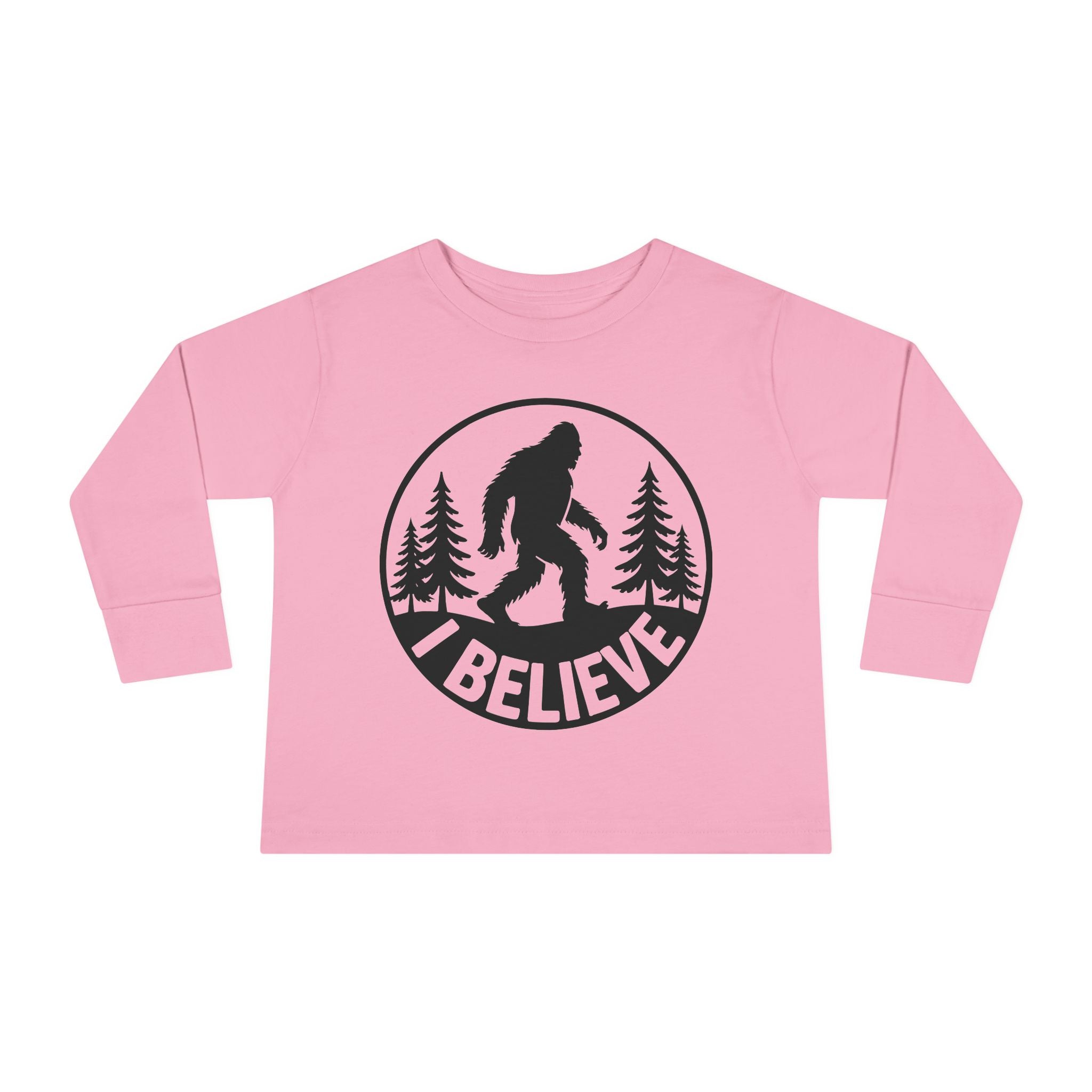 I Believe Bigfoot Toddler Long Sleeve Tee