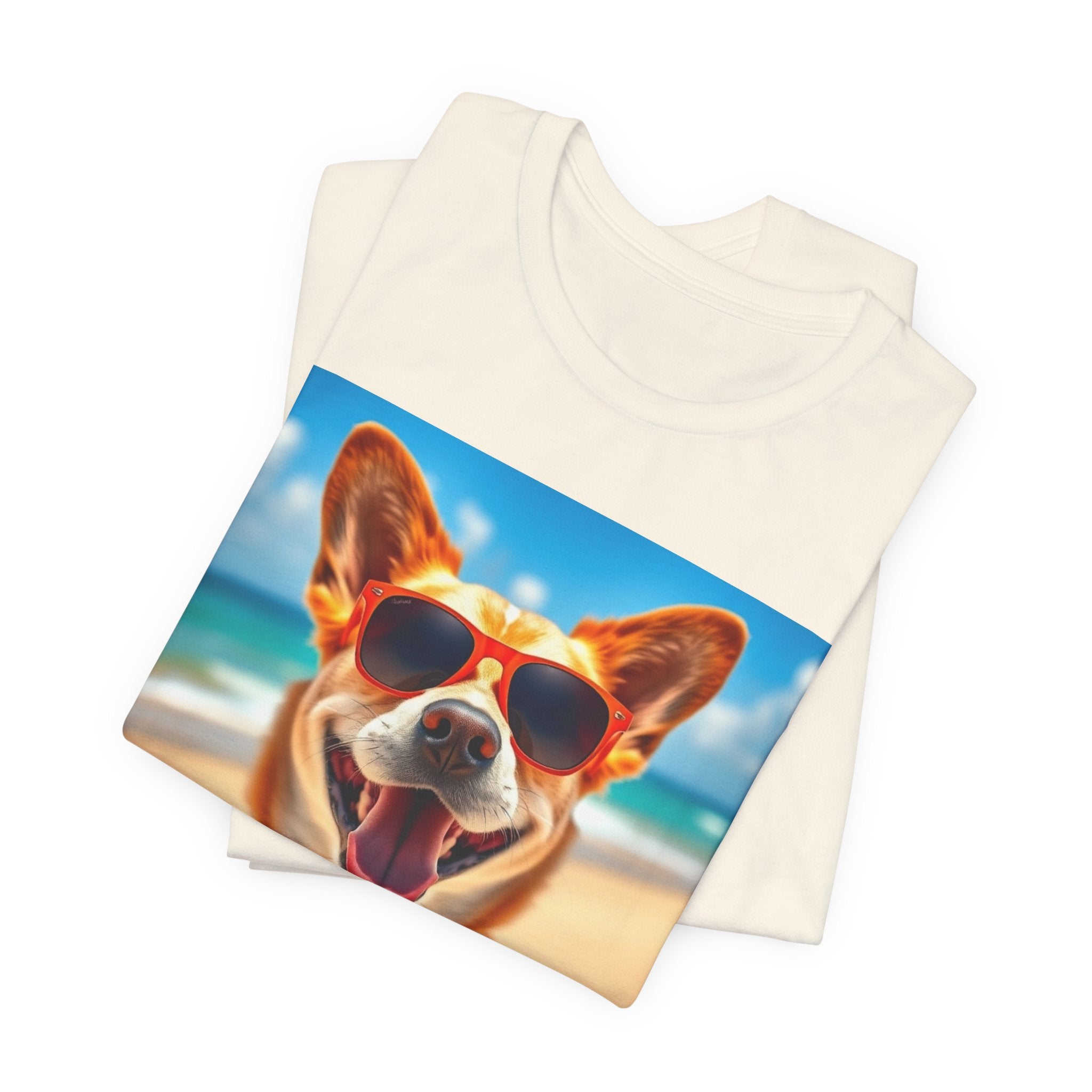 Happy Pup Beach Vibes Unisex Short Sleeve Tee
