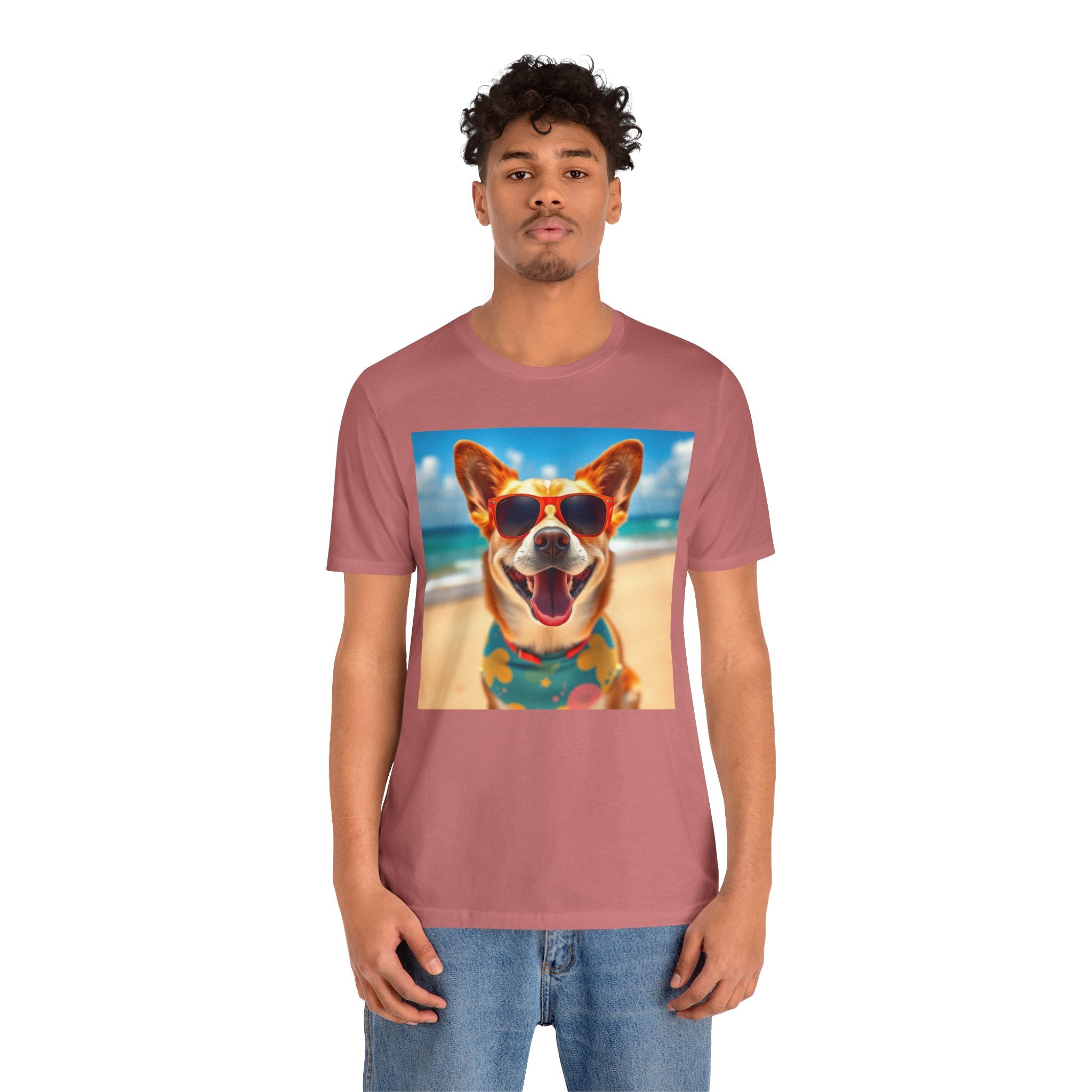 Happy Pup Beach Vibes Unisex Short Sleeve Tee