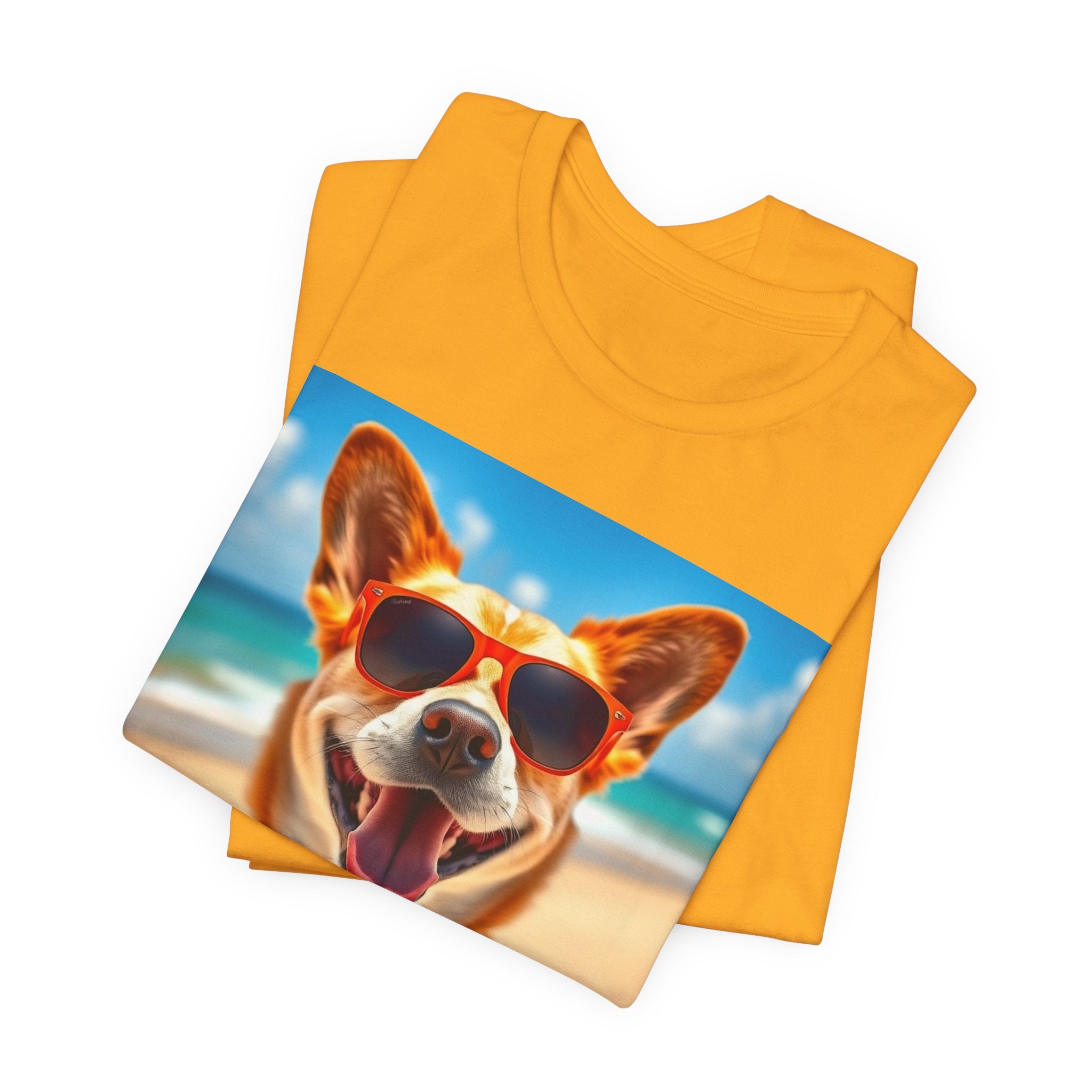 Happy Pup Beach Vibes Unisex Short Sleeve Tee