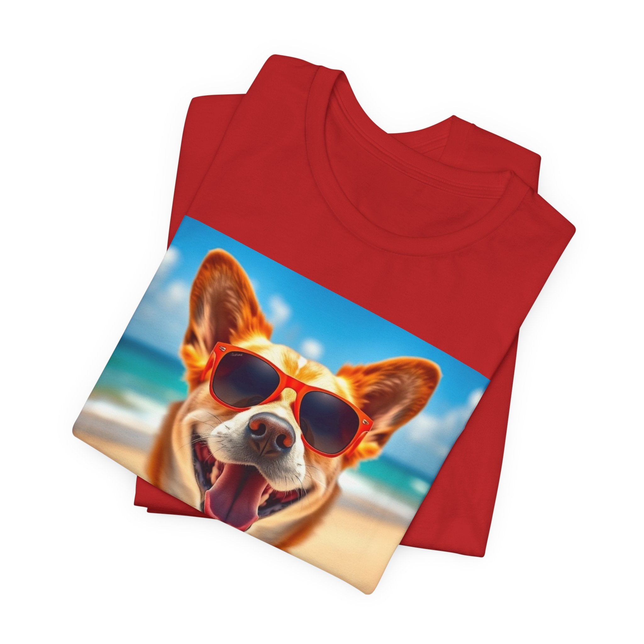 Happy Pup Beach Vibes Unisex Short Sleeve Tee