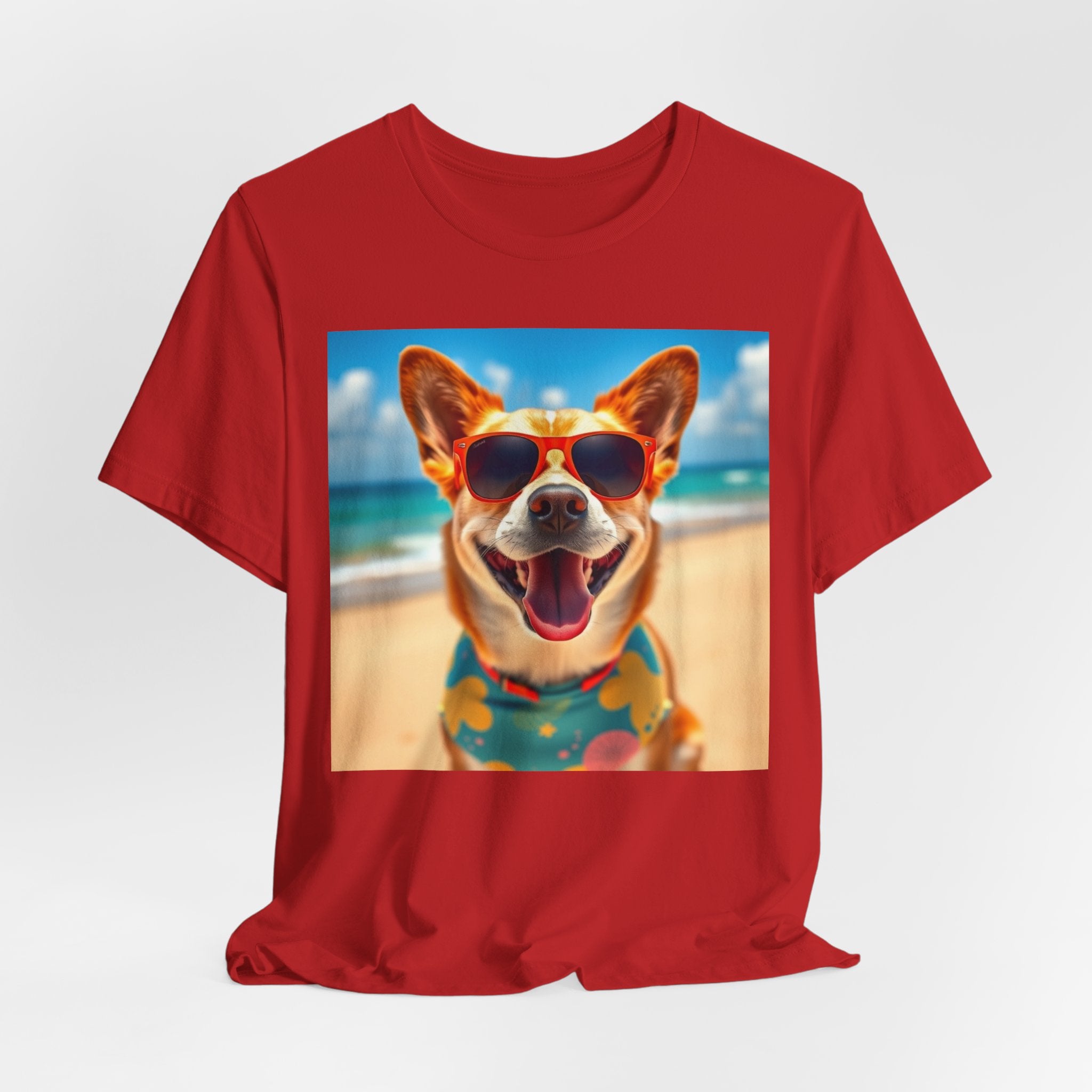 Happy Pup Beach Vibes Unisex Short Sleeve Tee