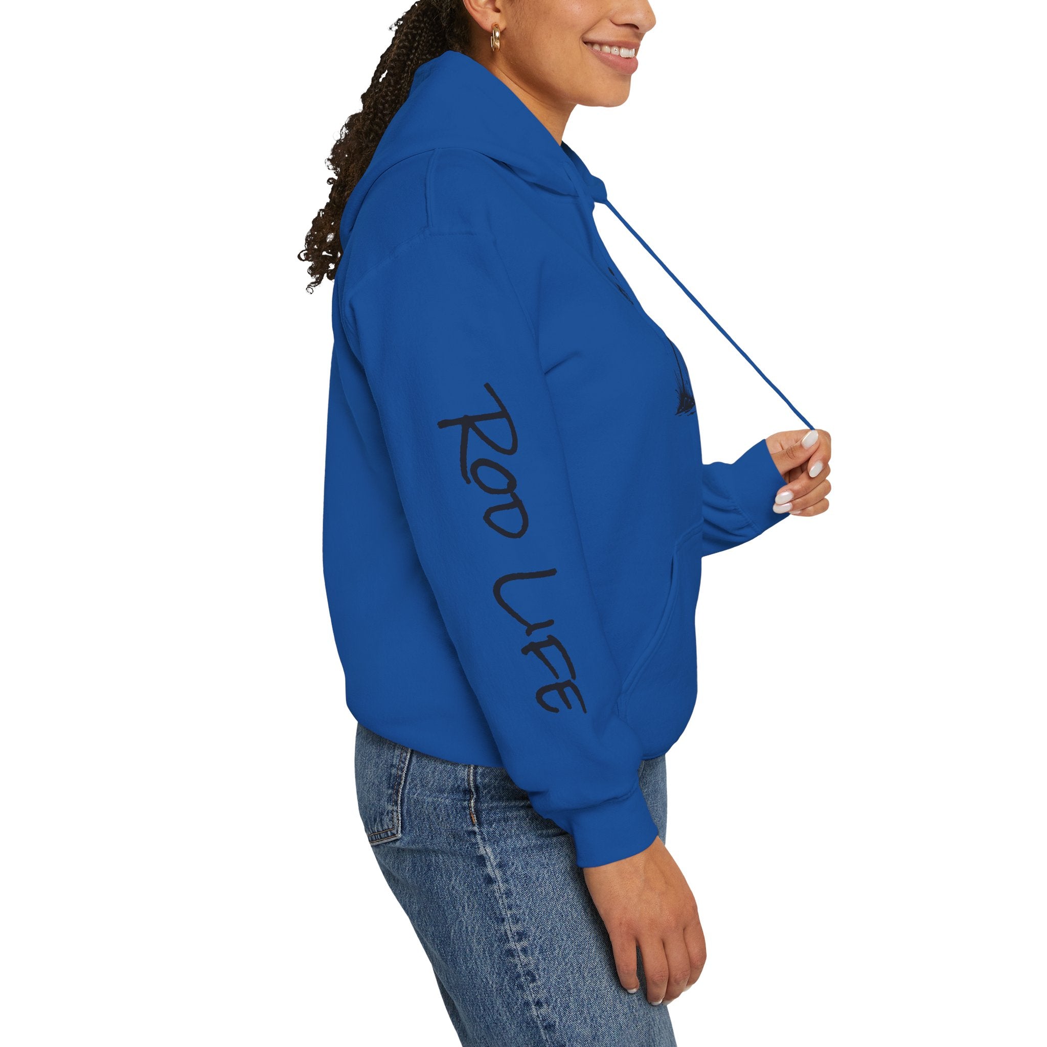 Gone Fishin' Bigfoot Hoodie - Unisex Heavy Blend™ Sweatshirt for Nature Lovers