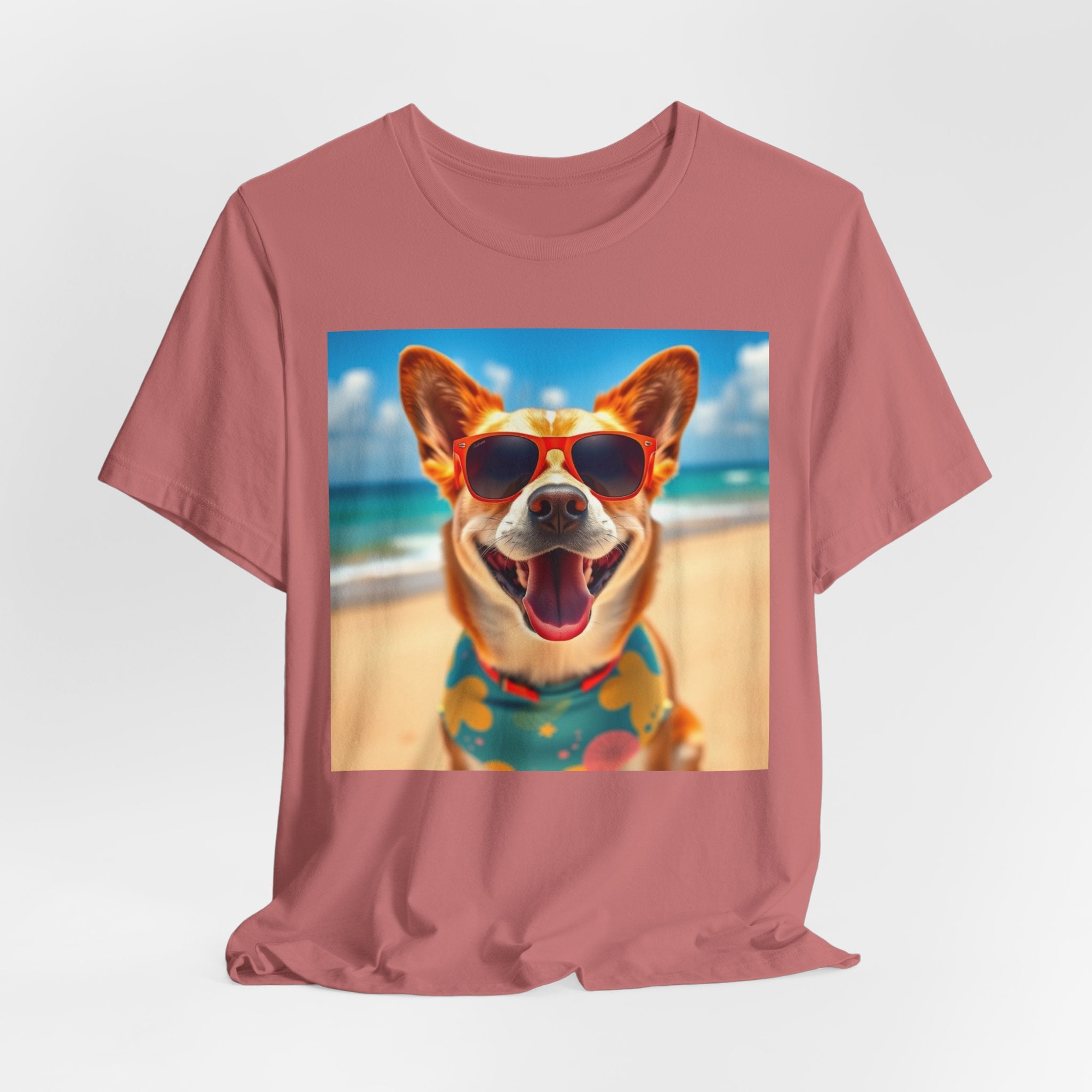Happy Pup Beach Vibes Unisex Short Sleeve Tee