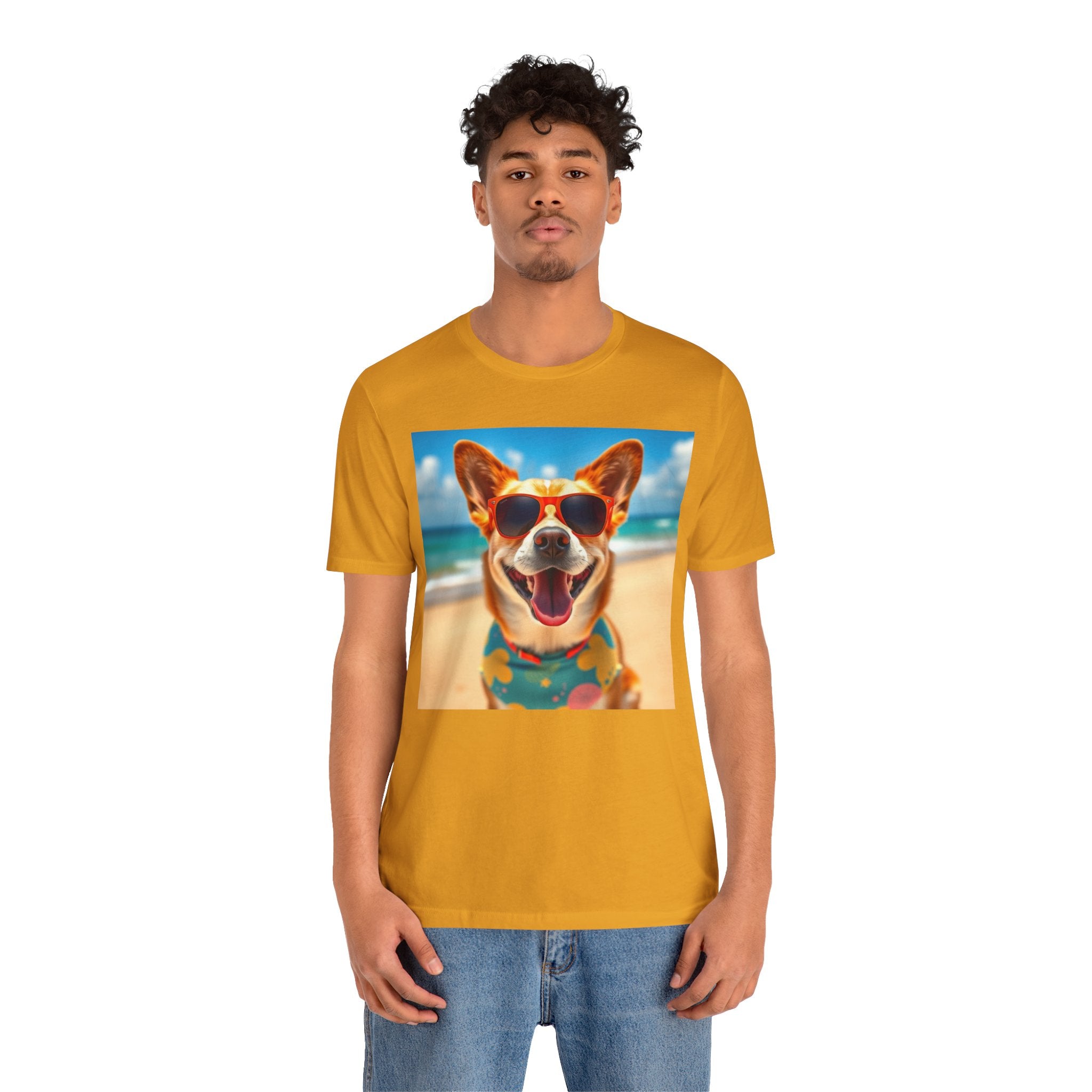 Happy Pup Beach Vibes Unisex Short Sleeve Tee