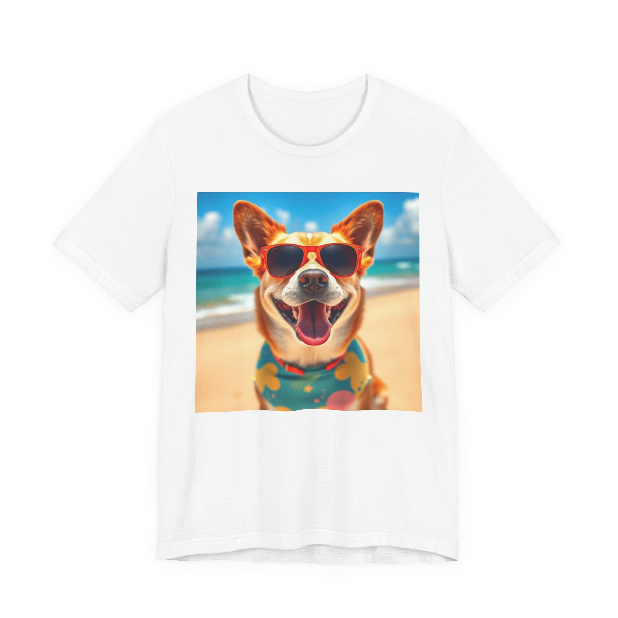 Happy Pup Beach Vibes Unisex Short Sleeve Tee