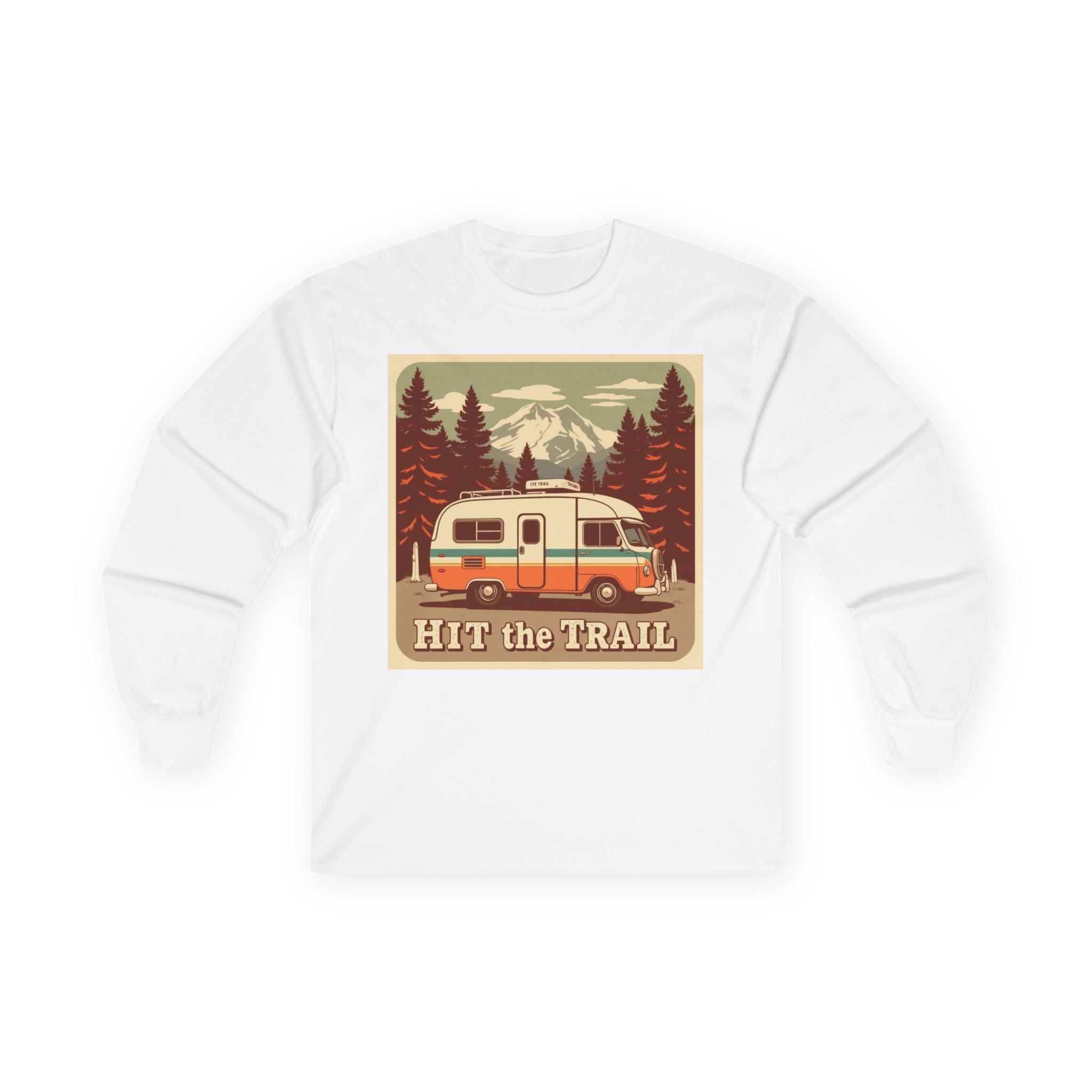 Adventure-Ready Long Sleeve Tee - 'Hit the Trail' Design
