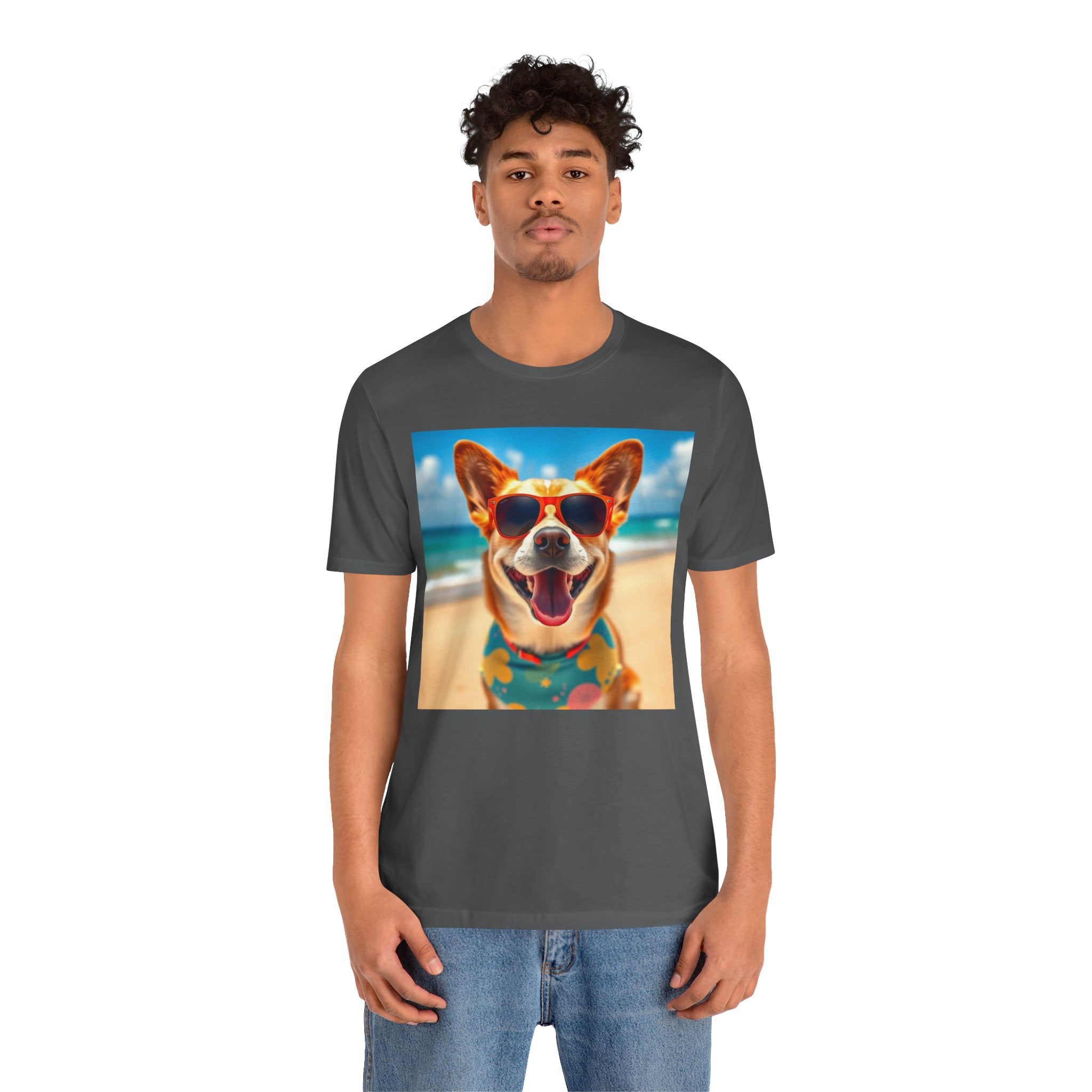 Happy Pup Beach Vibes Unisex Short Sleeve Tee