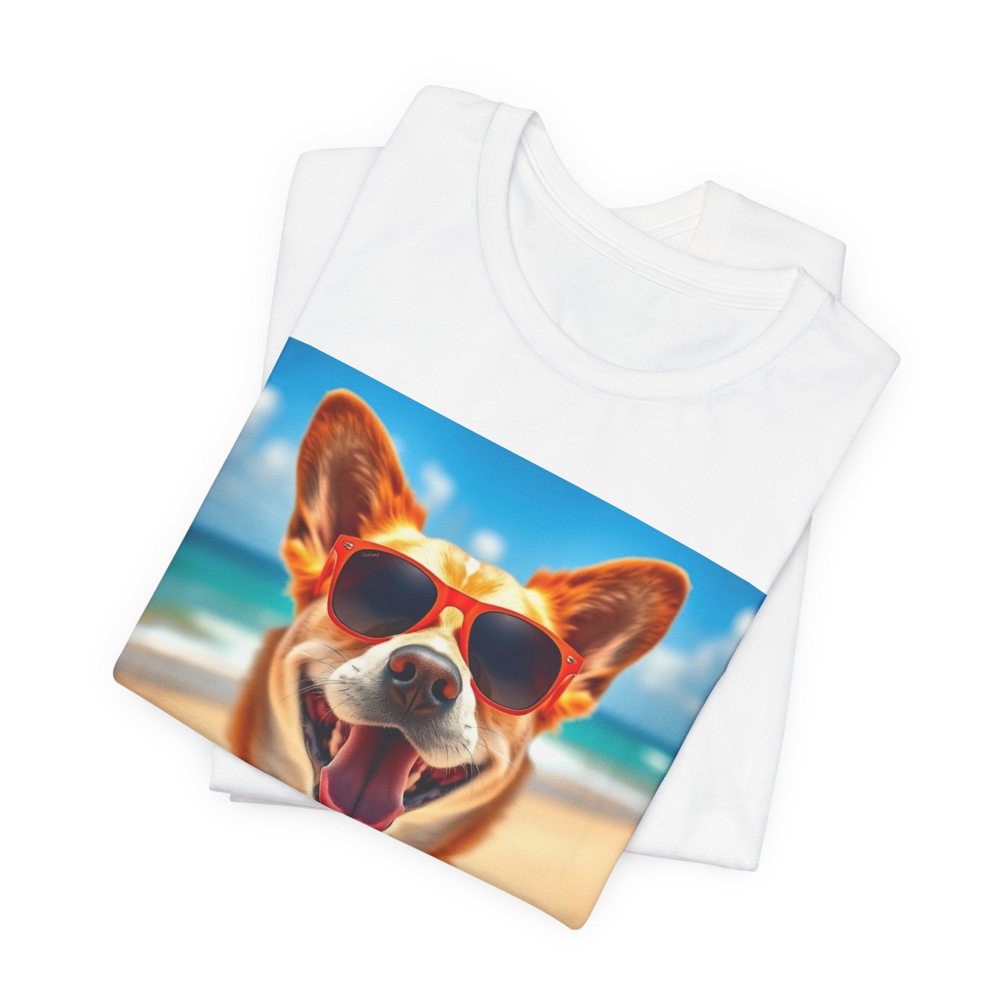 Happy Pup Beach Vibes Unisex Short Sleeve Tee