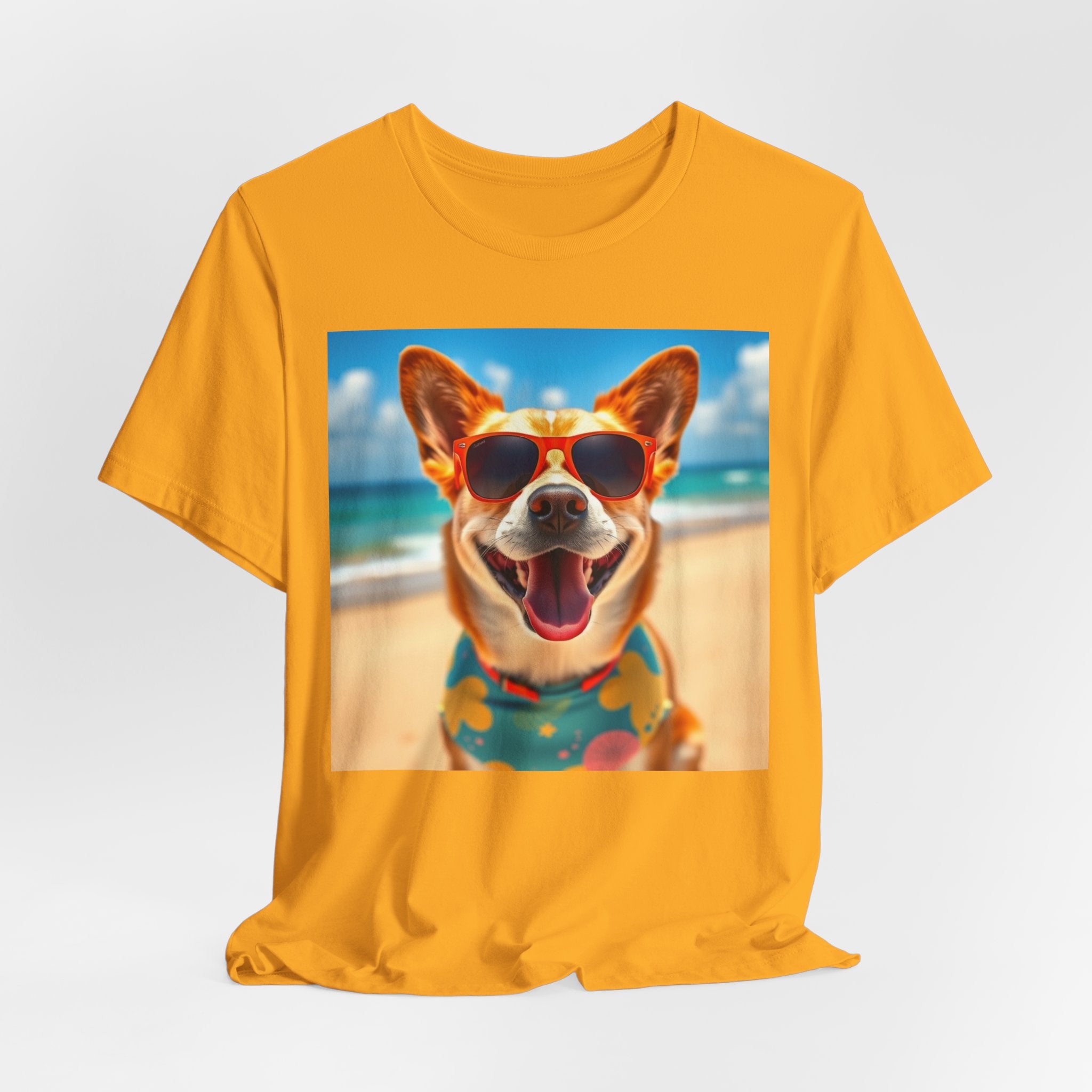 Happy Pup Beach Vibes Unisex Short Sleeve Tee