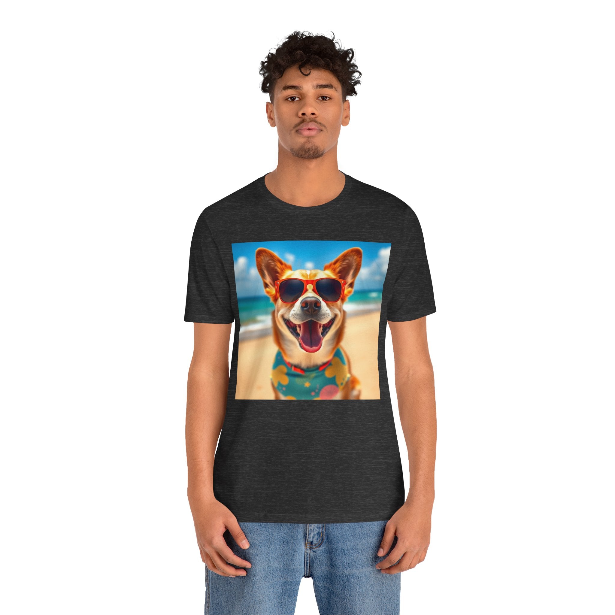Happy Pup Beach Vibes Unisex Short Sleeve Tee