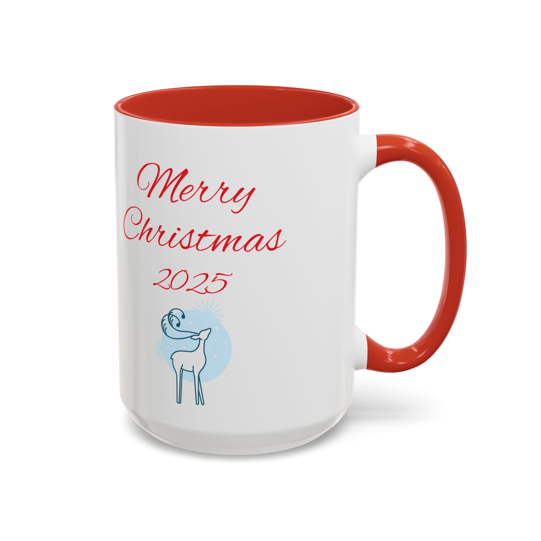 Christmas Coffee Mug with Santa and Reindeer