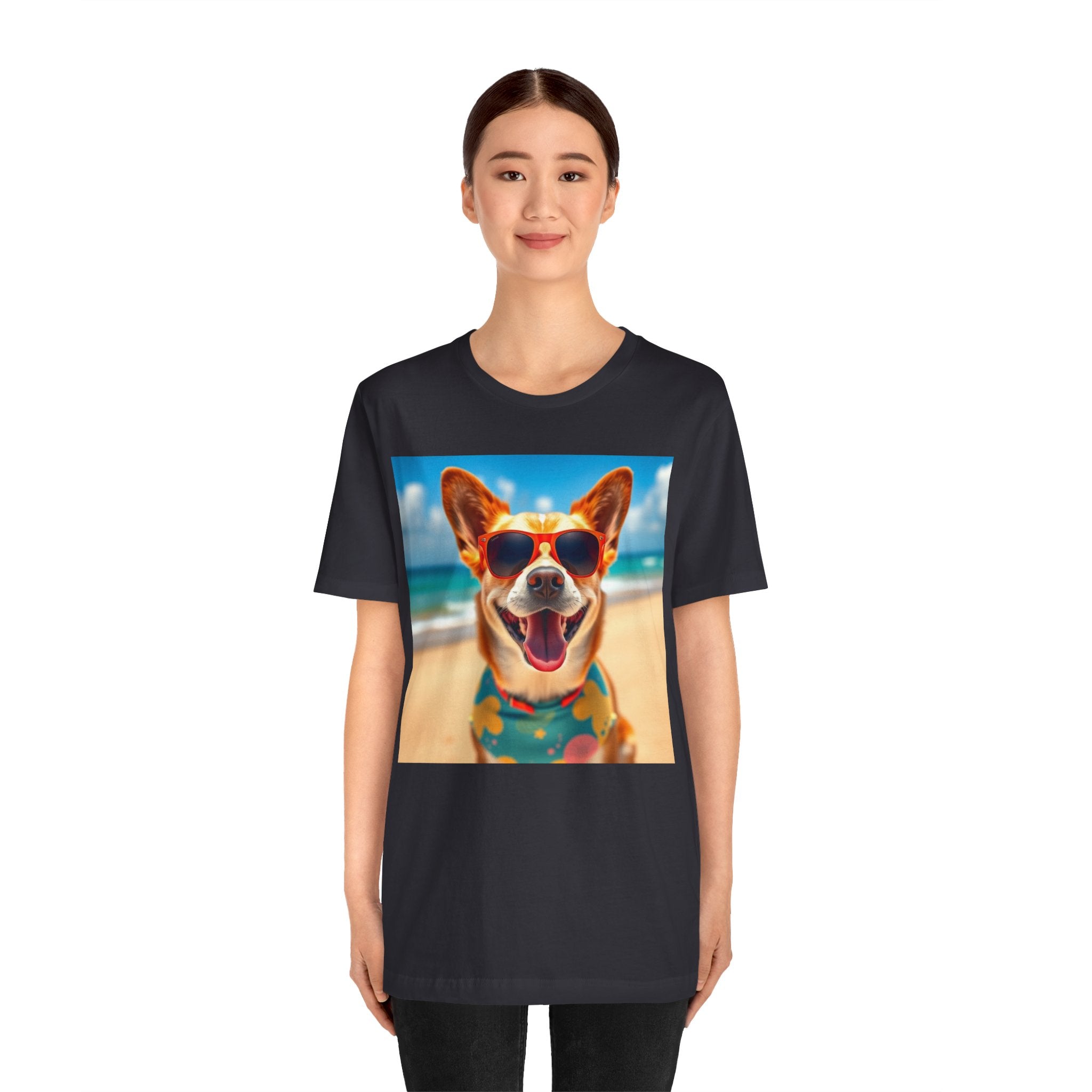 Happy Pup Beach Vibes Unisex Short Sleeve Tee