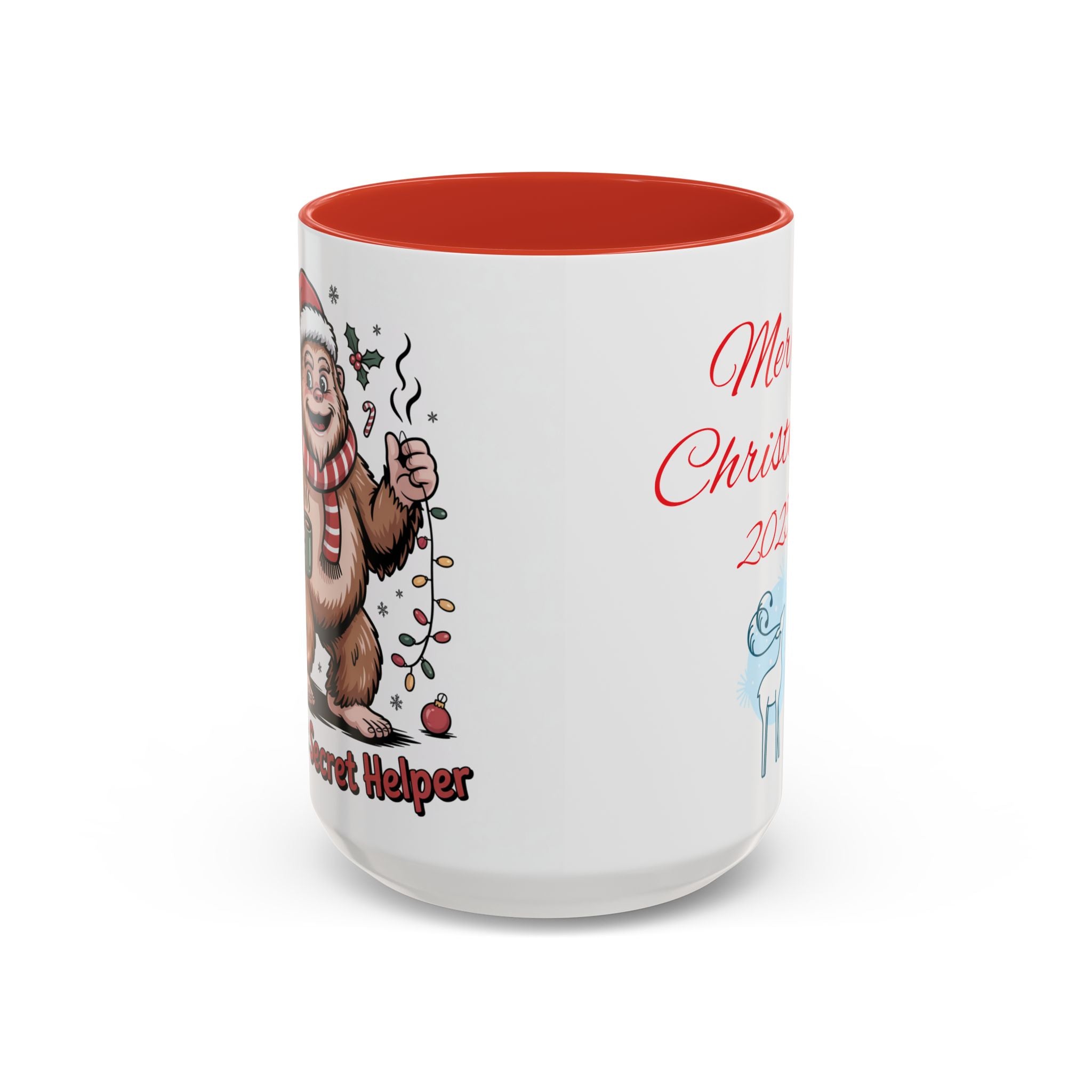 Christmas Coffee Mug with Santa and Reindeer