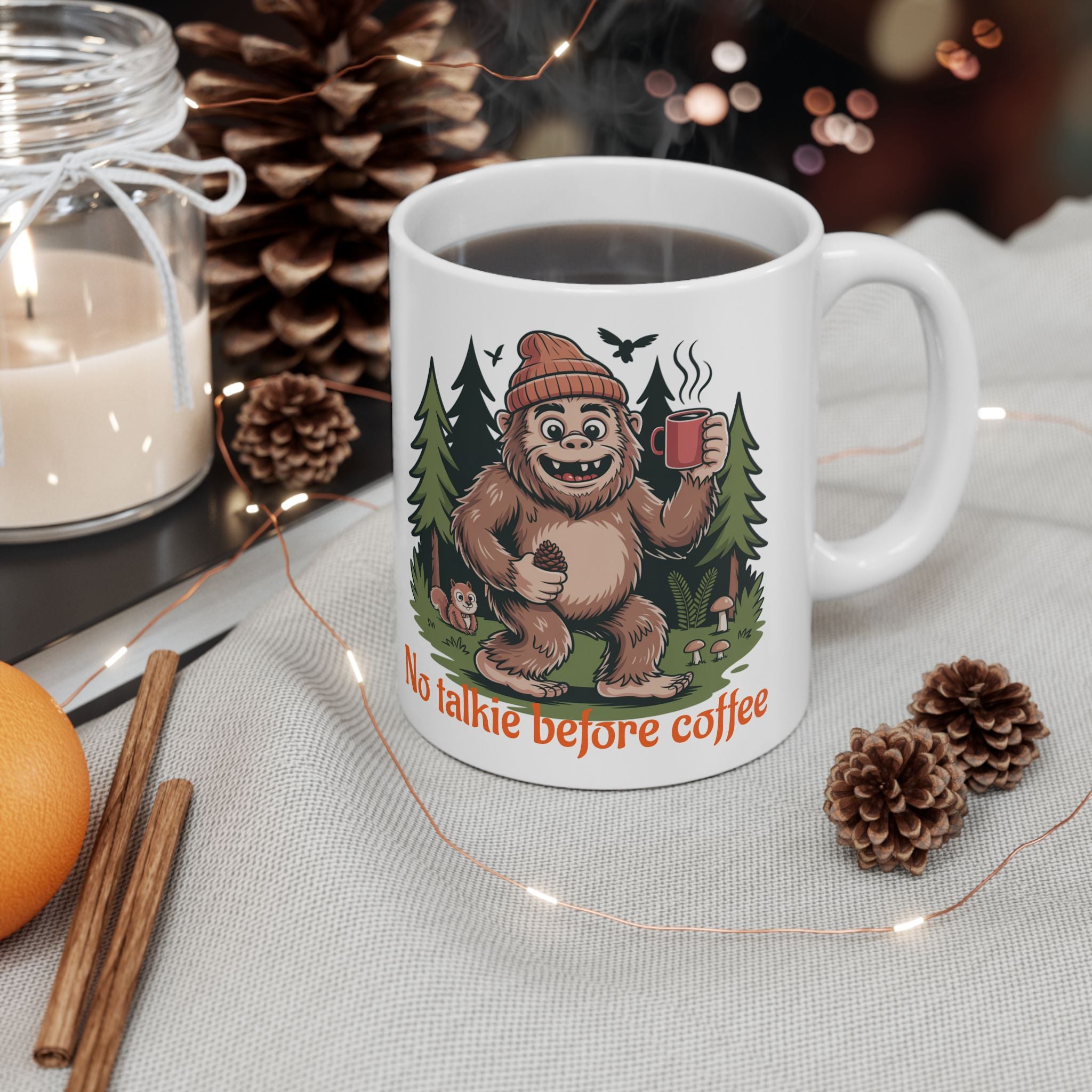 Funny Camping Mug - ‘No Talking Before Coffee’ 11oz & 15oz