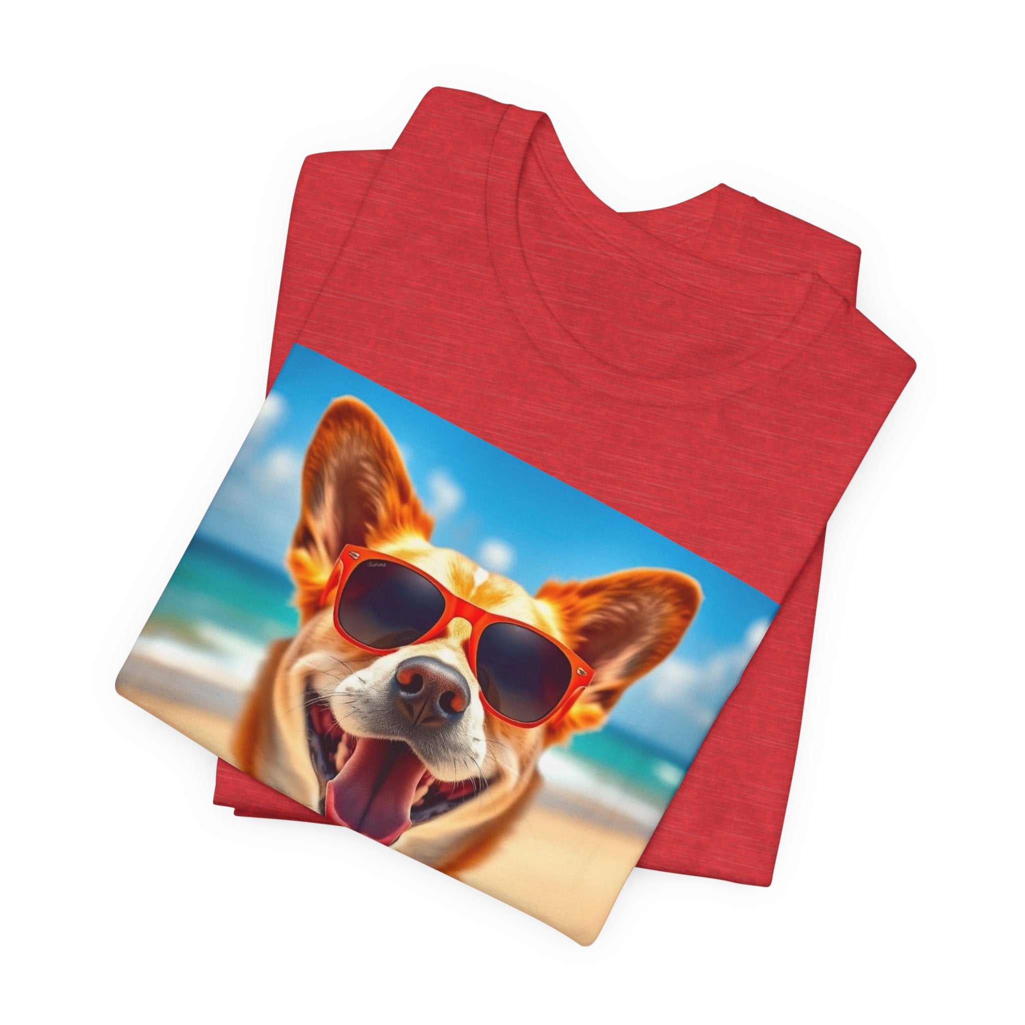 Happy Pup Beach Vibes Unisex Short Sleeve Tee