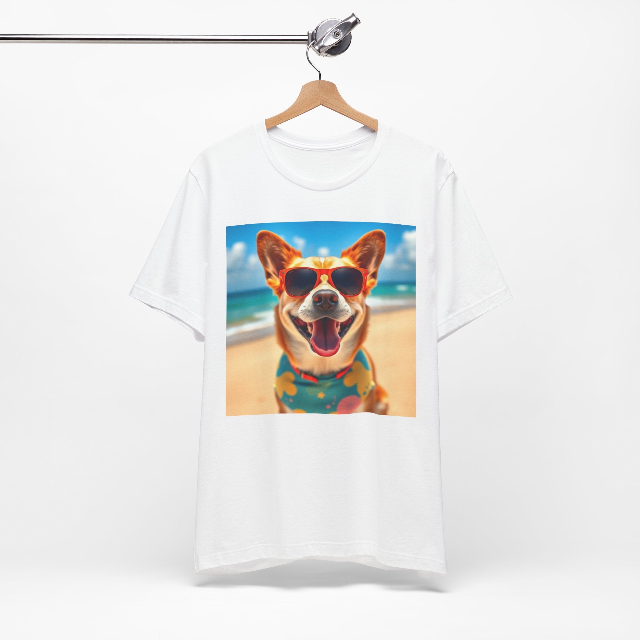 Happy Pup Beach Vibes Unisex Short Sleeve Tee
