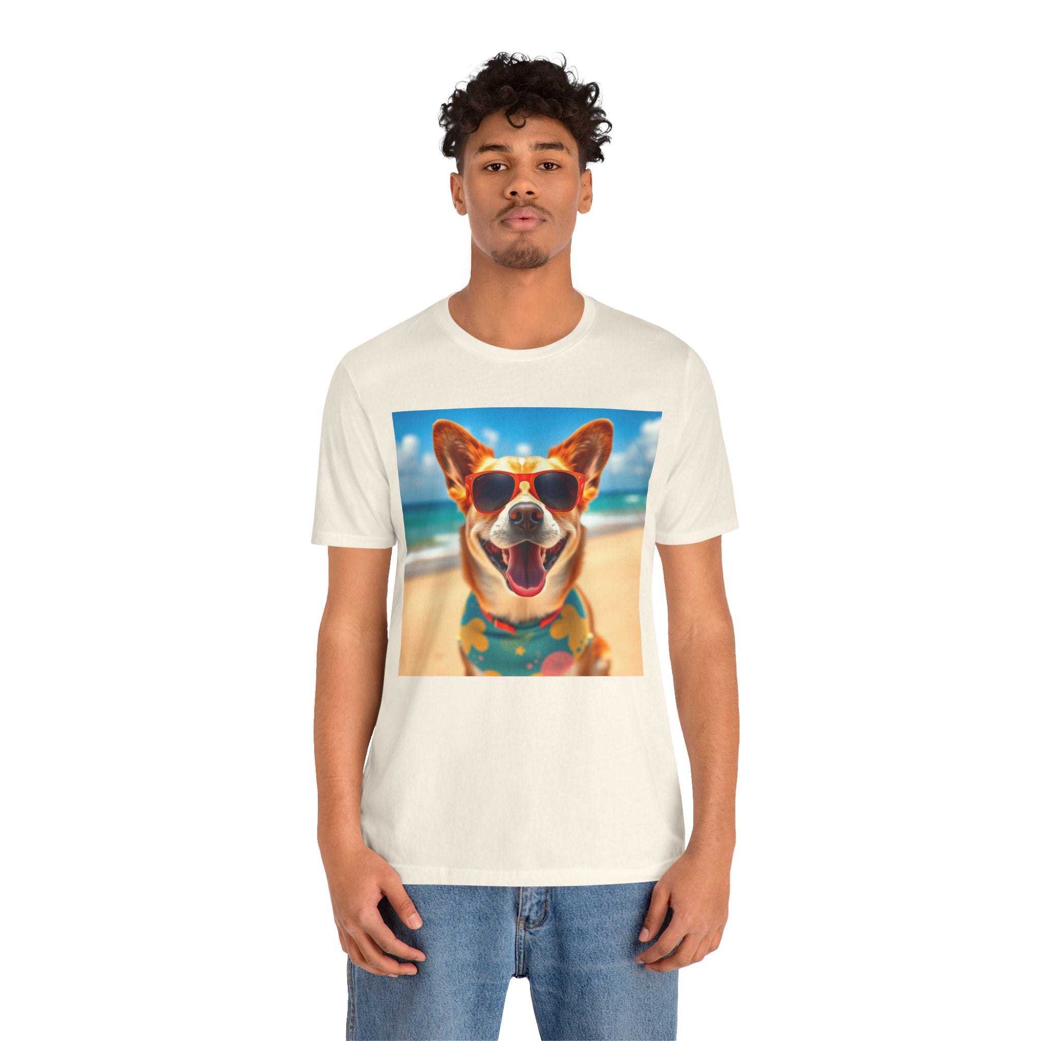 Happy Pup Beach Vibes Unisex Short Sleeve Tee