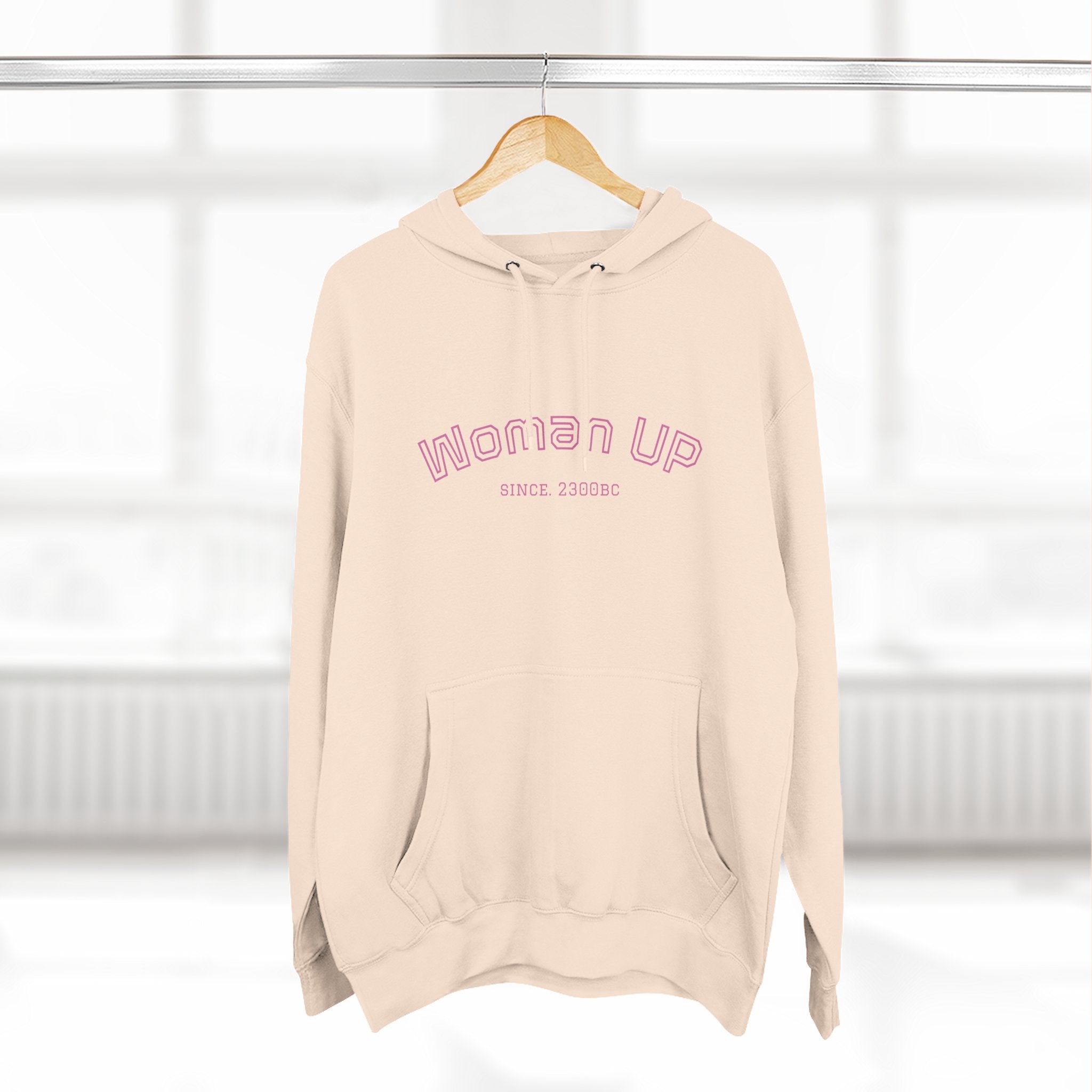 Empowering Women's Fleece Hoodie - 'Woman Up' & 'We Can Do It!' Designs