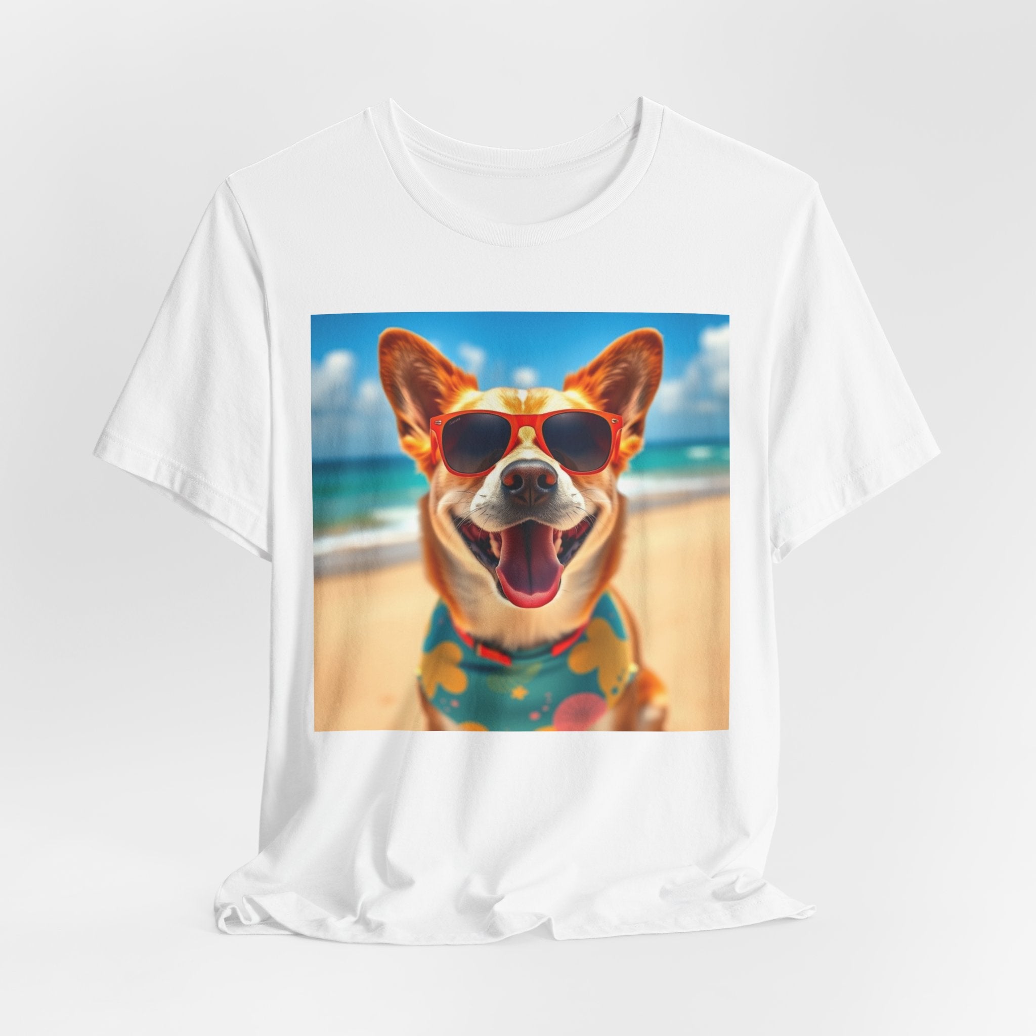Happy Pup Beach Vibes Unisex Short Sleeve Tee