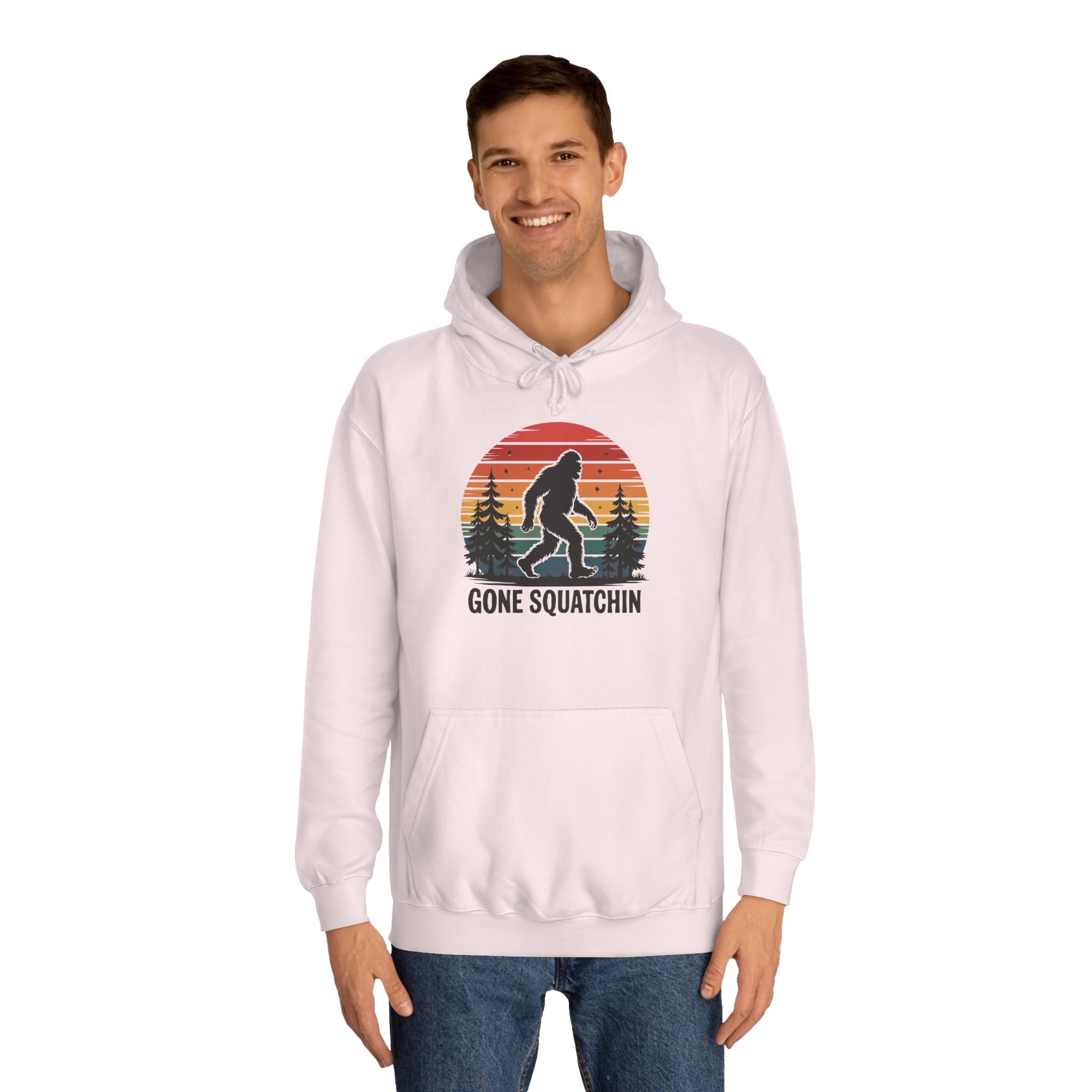 Retro Bigfoot Hoodie - "Gone Squatchin"