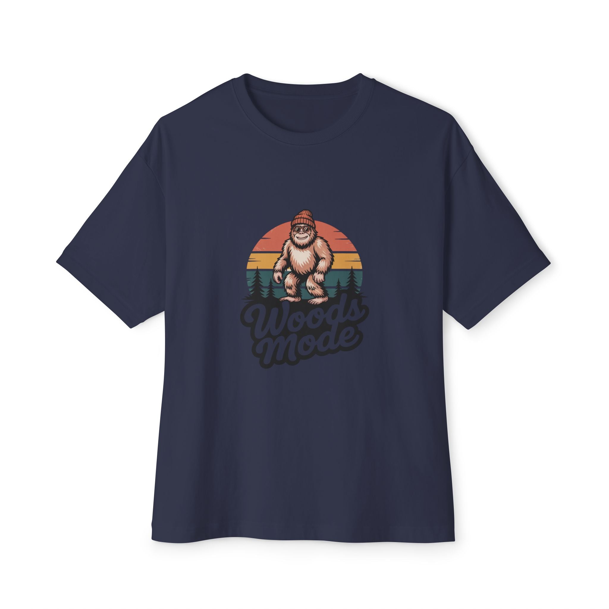Retro Bigfoot Woods Mode Unisex Oversized Tee