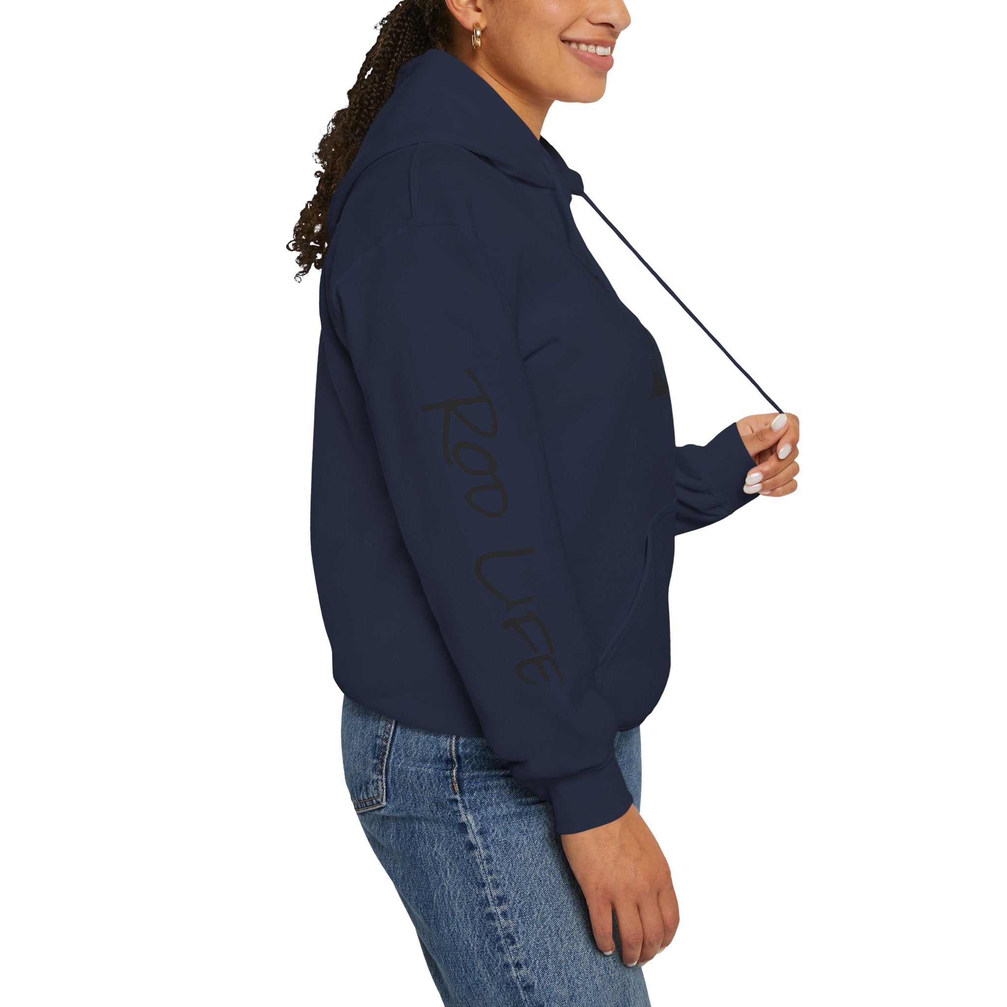 Gone Fishin' Bigfoot Hoodie - Unisex Heavy Blend™ Sweatshirt for Nature Lovers