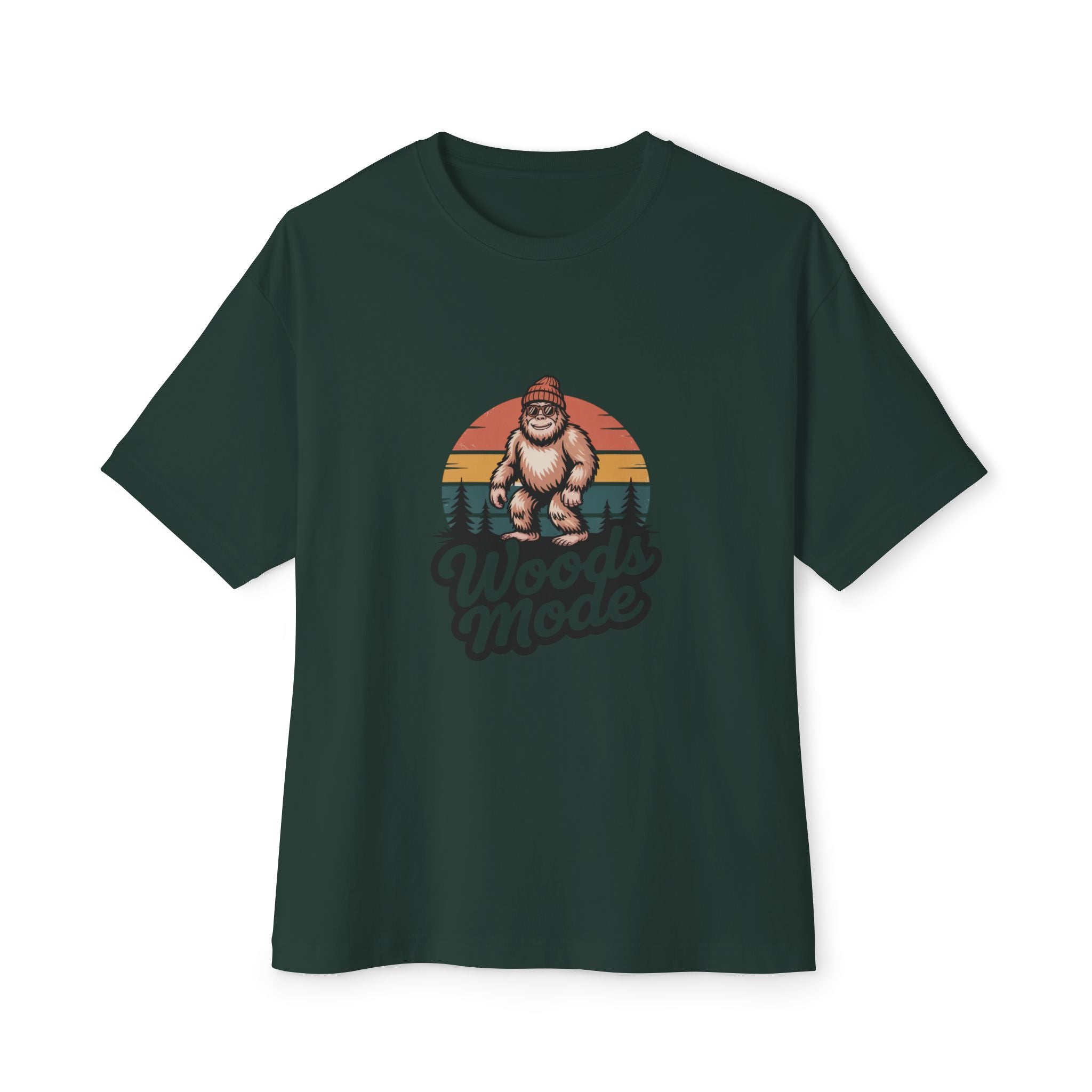 Retro Bigfoot Woods Mode Unisex Oversized Tee