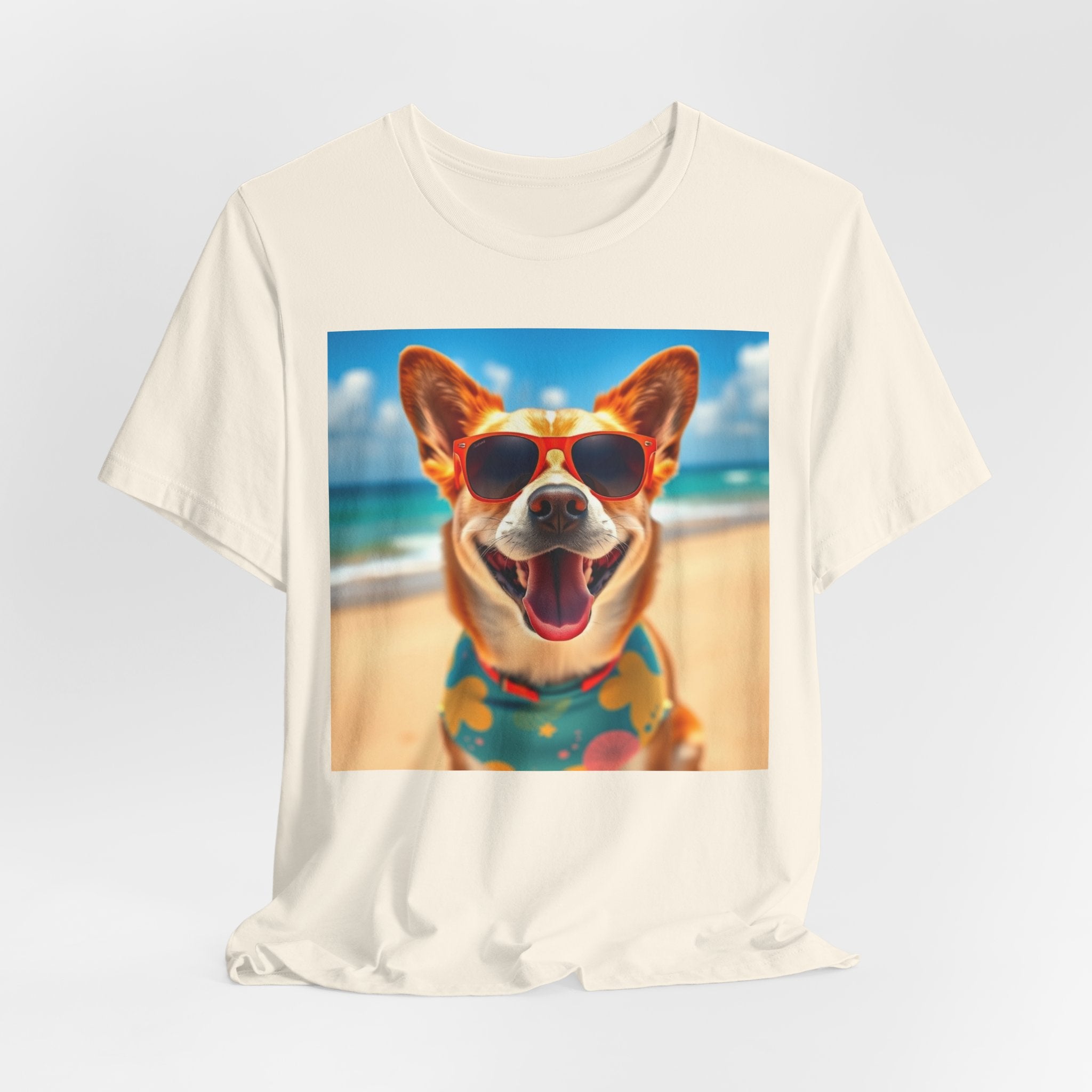 Happy Pup Beach Vibes Unisex Short Sleeve Tee
