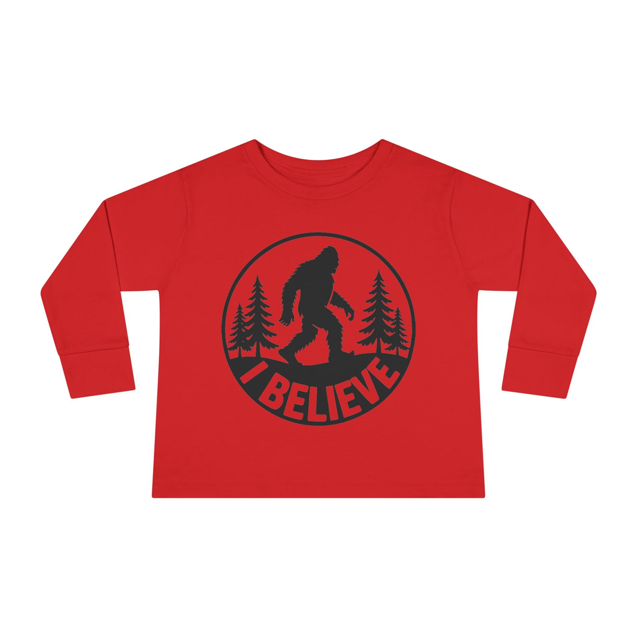 I Believe Bigfoot Toddler Long Sleeve Tee