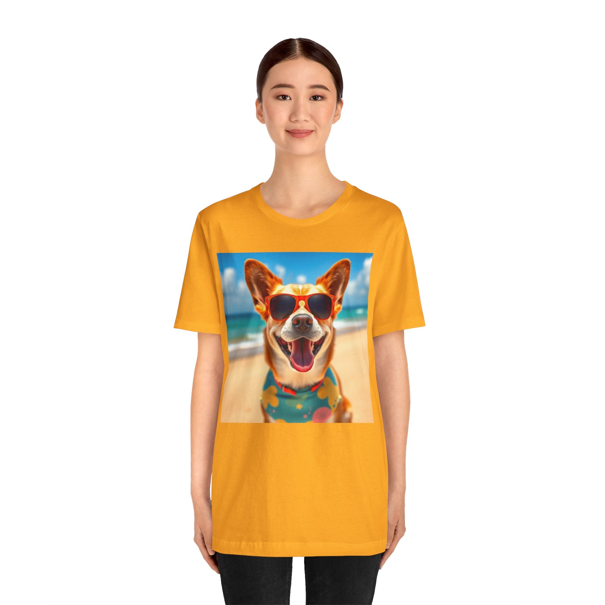 Happy Pup Beach Vibes Unisex Short Sleeve Tee