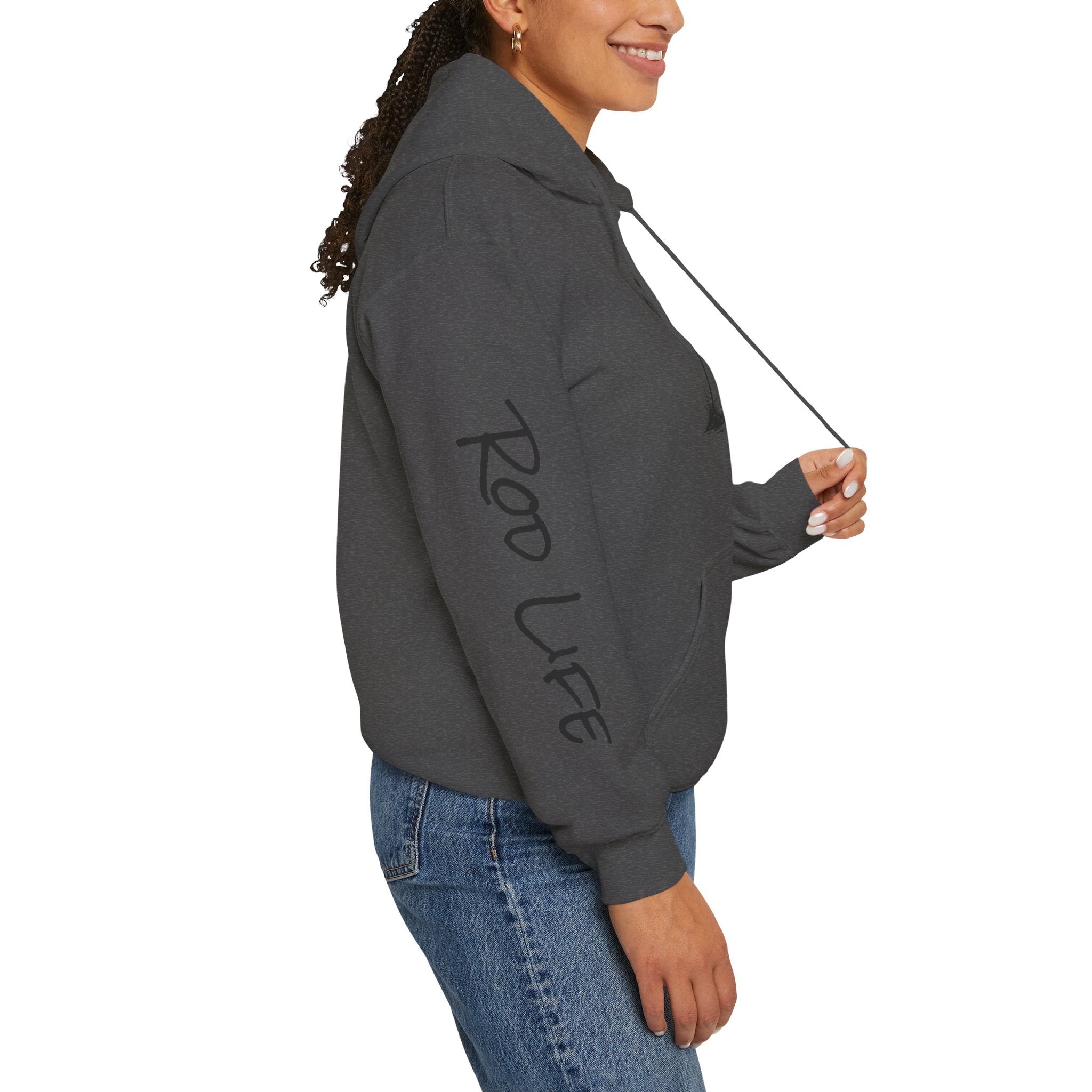 Gone Fishin' Bigfoot Hoodie - Unisex Heavy Blend™ Sweatshirt for Nature Lovers