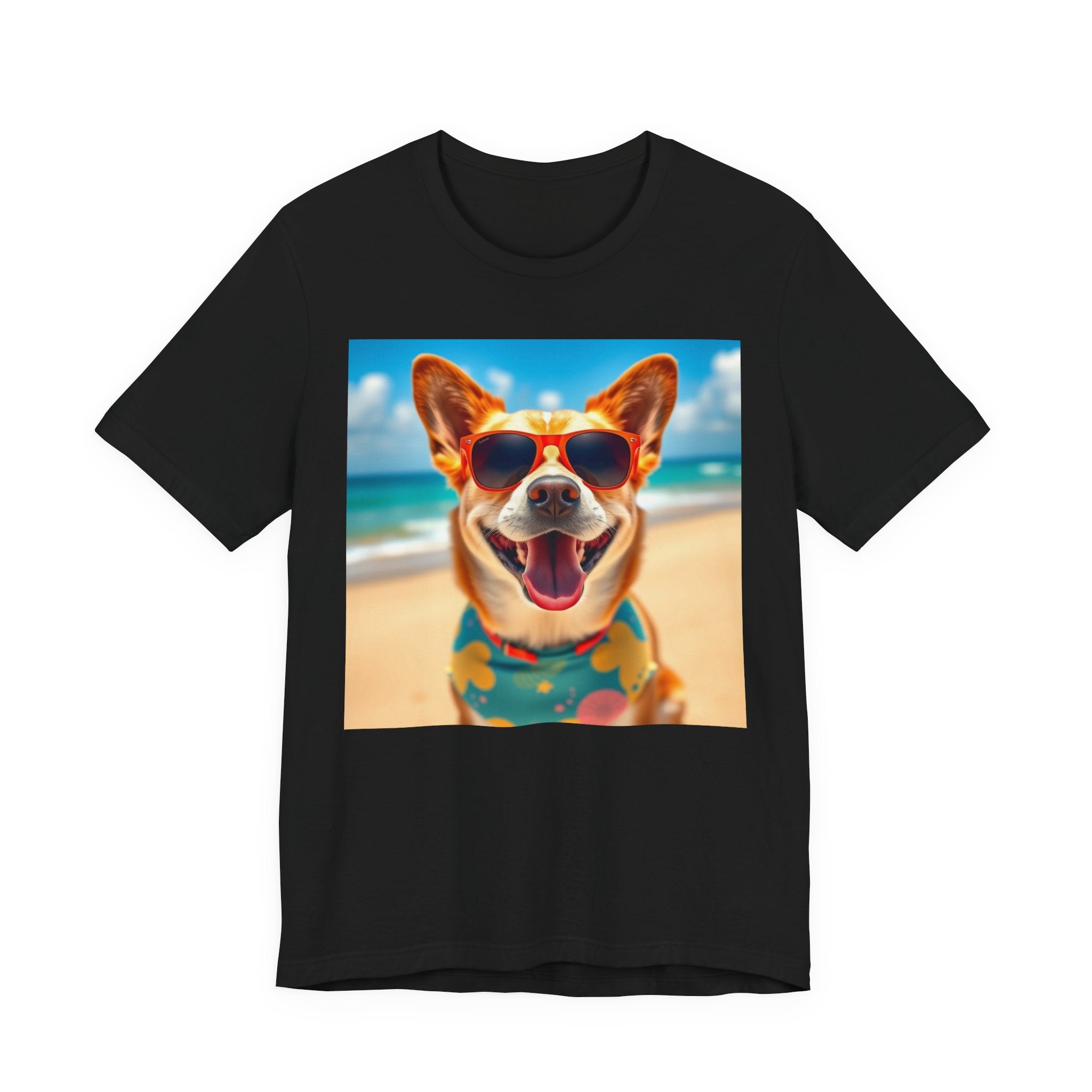 Happy Pup Beach Vibes Unisex Short Sleeve Tee