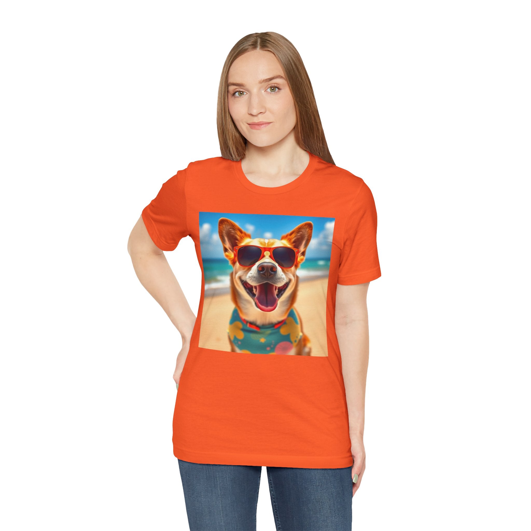 Happy Pup Beach Vibes Unisex Short Sleeve Tee