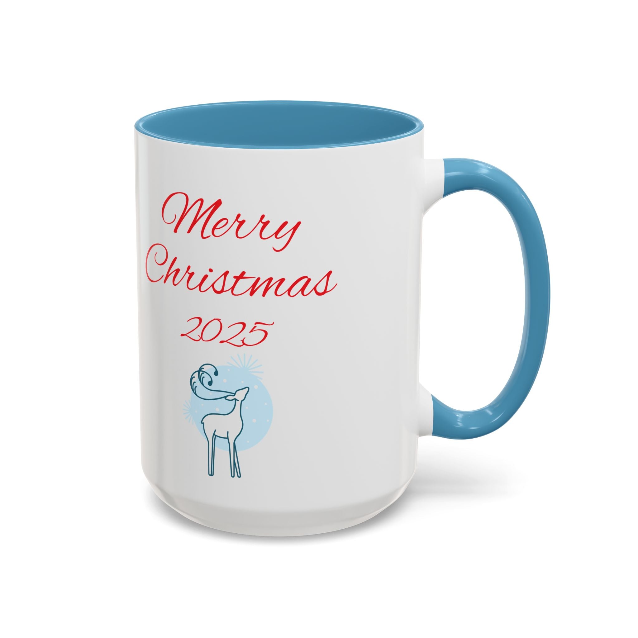 Christmas Coffee Mug with Santa and Reindeer