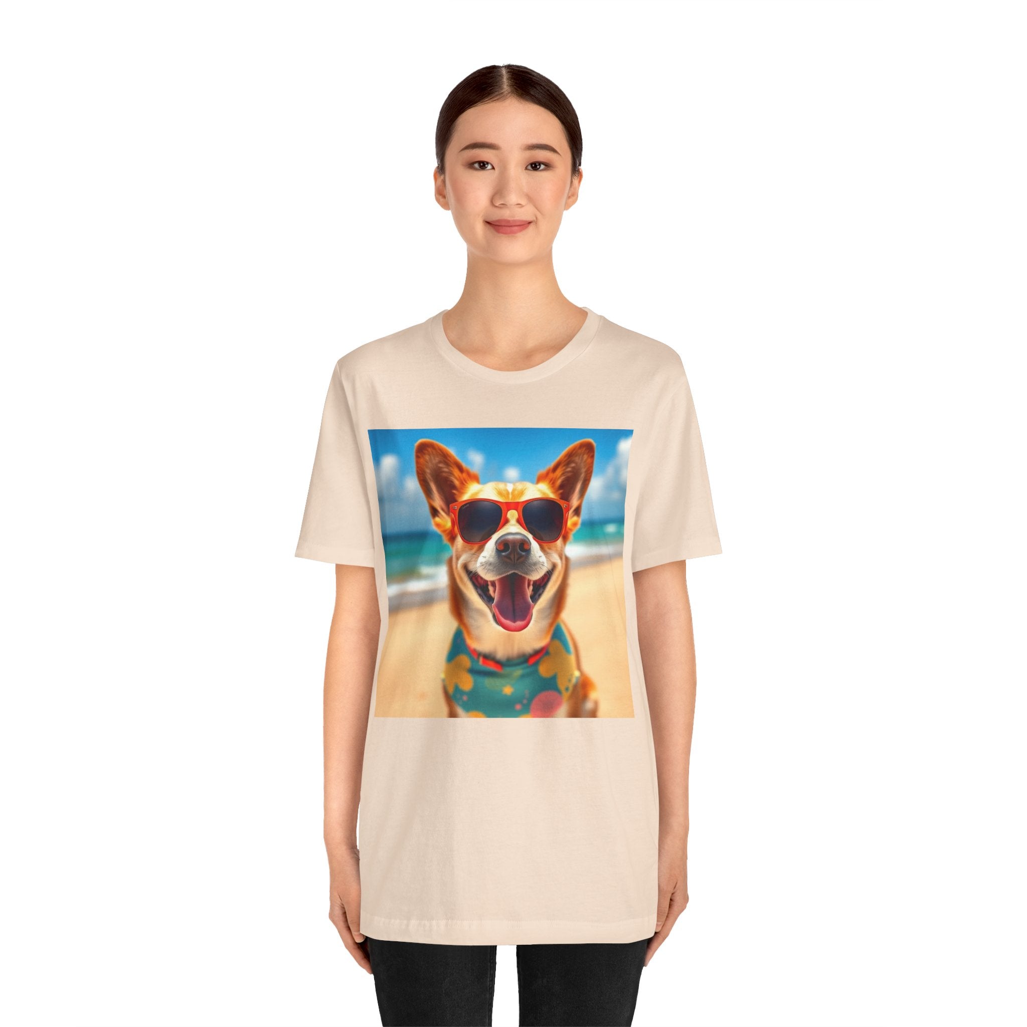 Happy Pup Beach Vibes Unisex Short Sleeve Tee