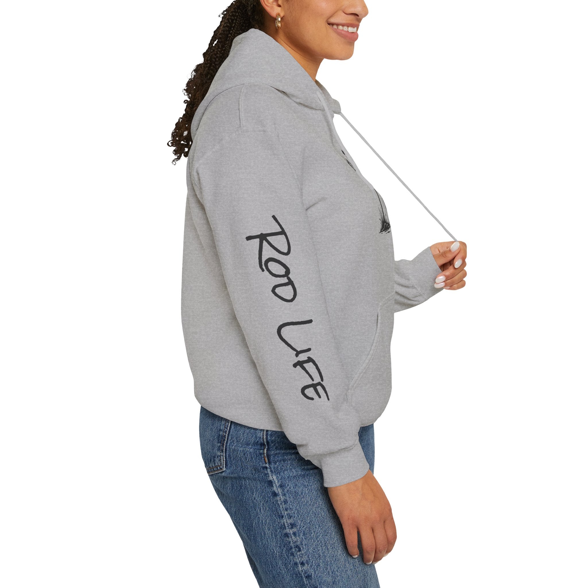Gone Fishin' Bigfoot Hoodie - Unisex Heavy Blend™ Sweatshirt for Nature Lovers