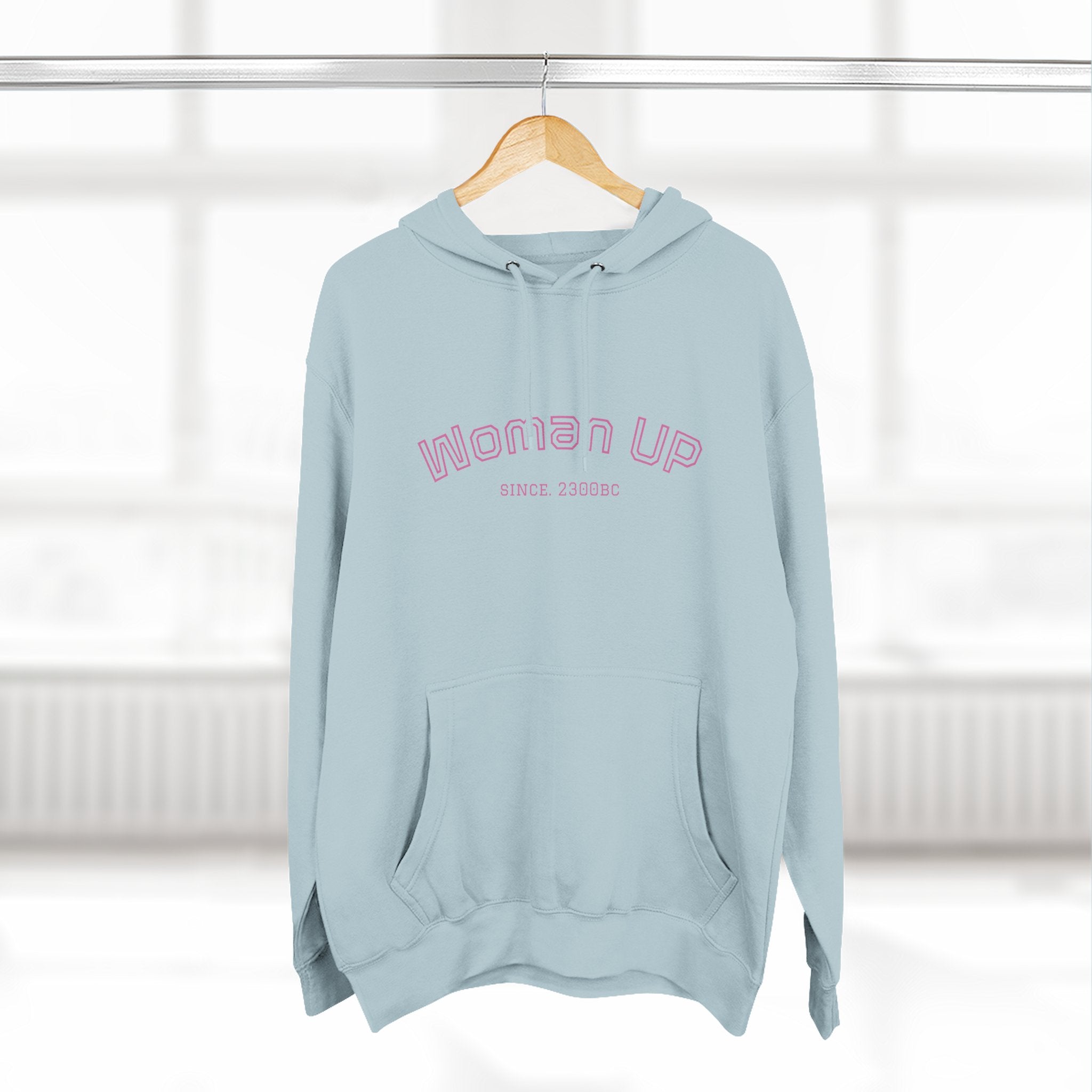 Empowering Women's Fleece Hoodie - 'Woman Up' & 'We Can Do It!' Designs