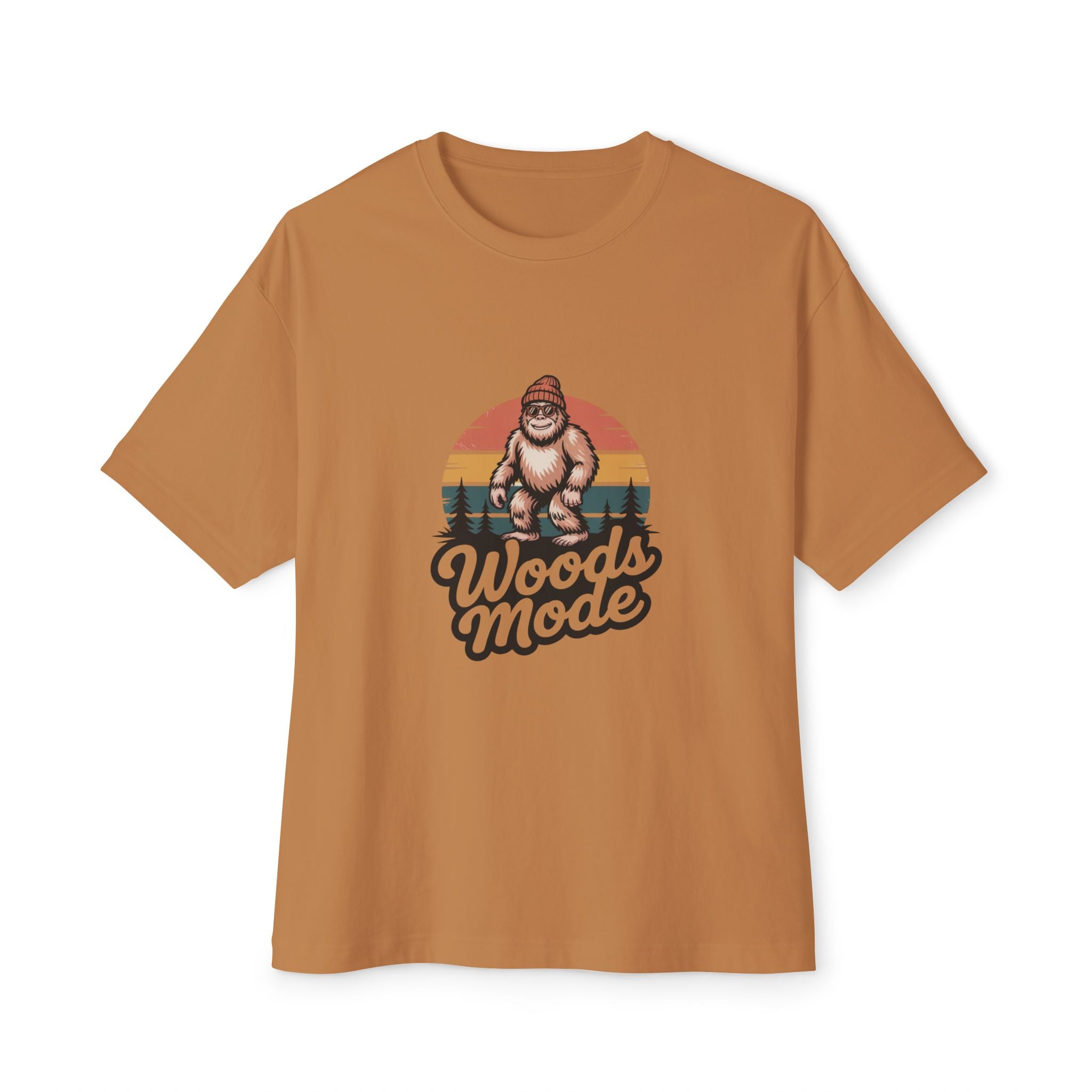 Retro Bigfoot Woods Mode Unisex Oversized Tee