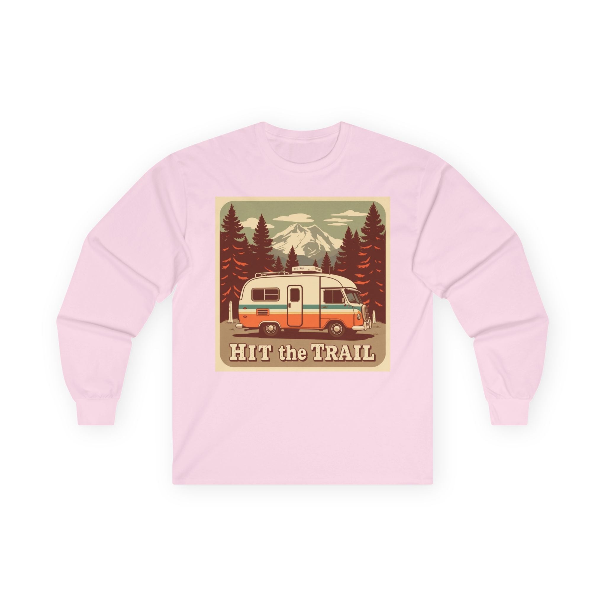 Adventure-Ready Long Sleeve Tee - 'Hit the Trail' Design