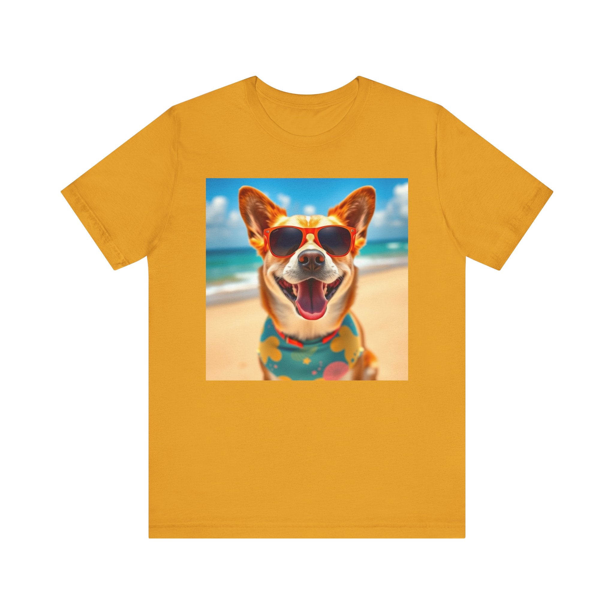 Happy Pup Beach Vibes Unisex Short Sleeve Tee