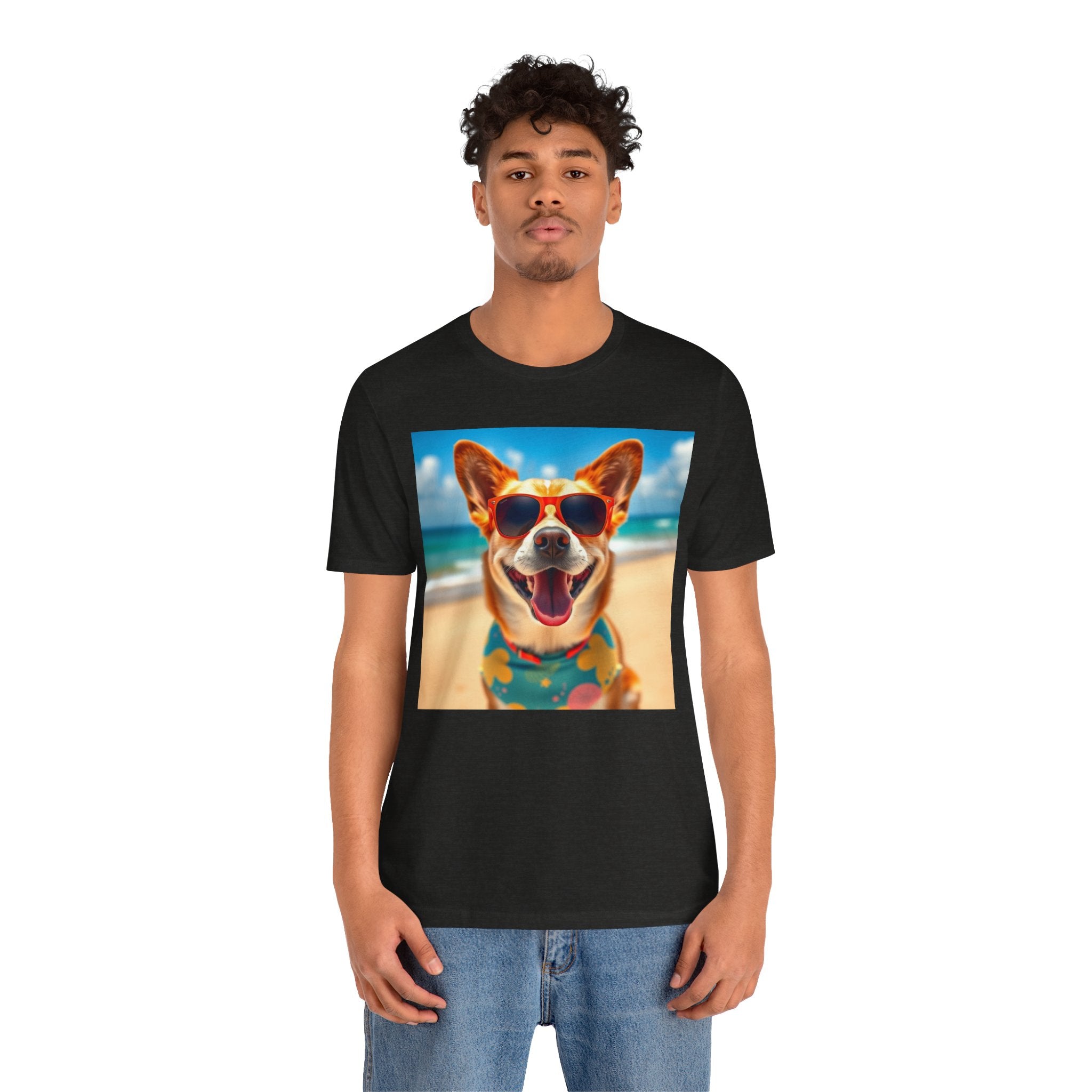 Happy Pup Beach Vibes Unisex Short Sleeve Tee