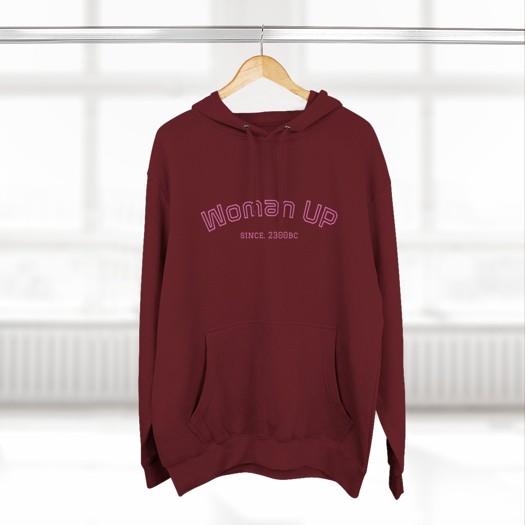 Empowering Women's Fleece Hoodie - 'Woman Up' & 'We Can Do It!' Designs