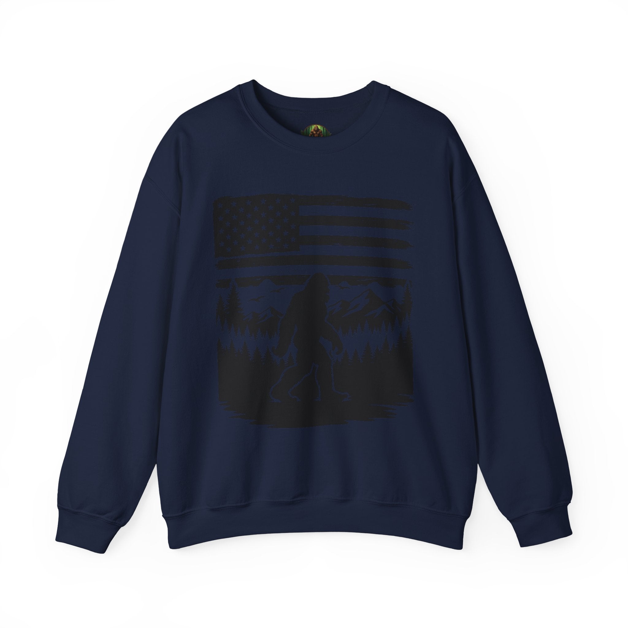 Bigfoot American Flag Crewneck Sweatshirt