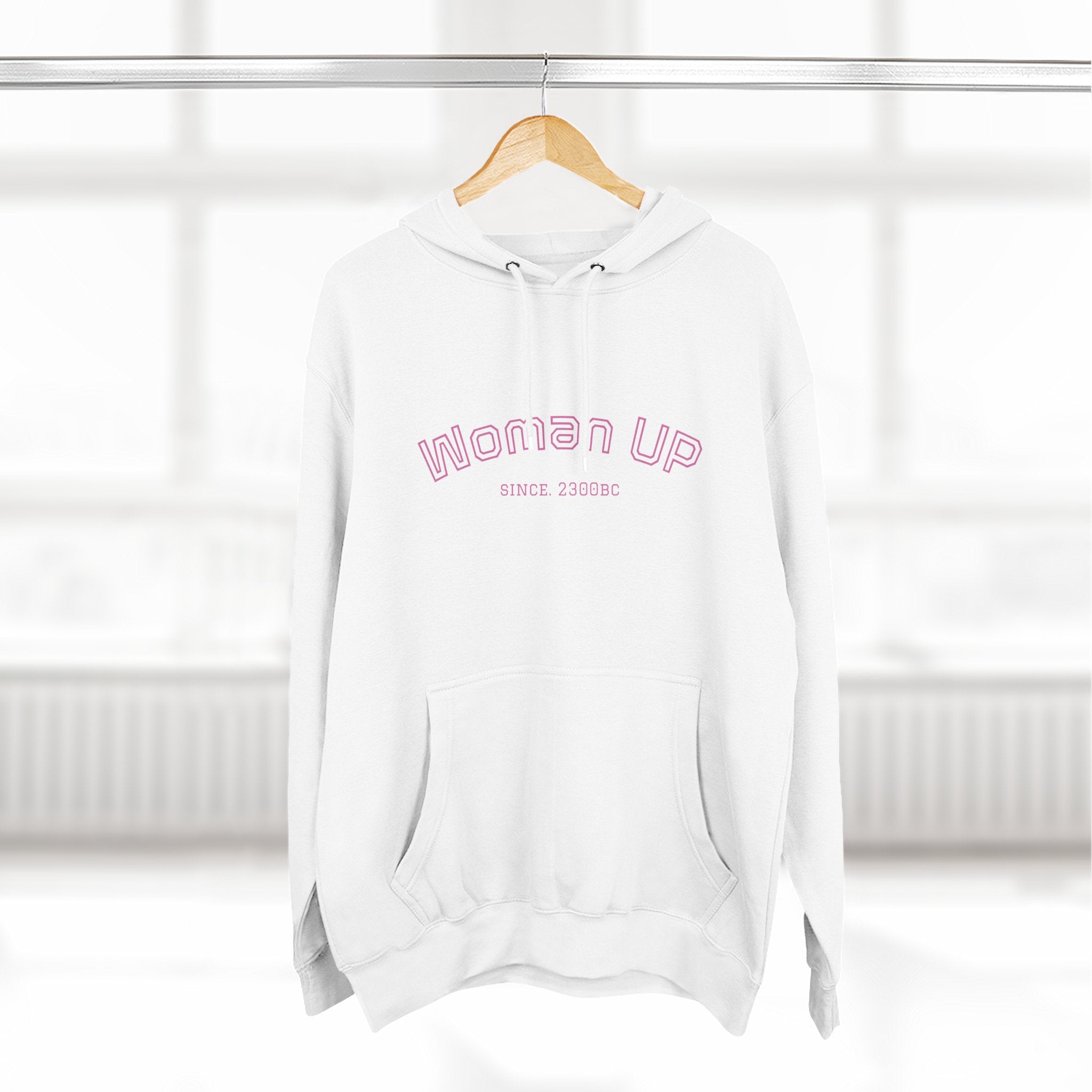 Empowering Women's Fleece Hoodie - 'Woman Up' & 'We Can Do It!' Designs