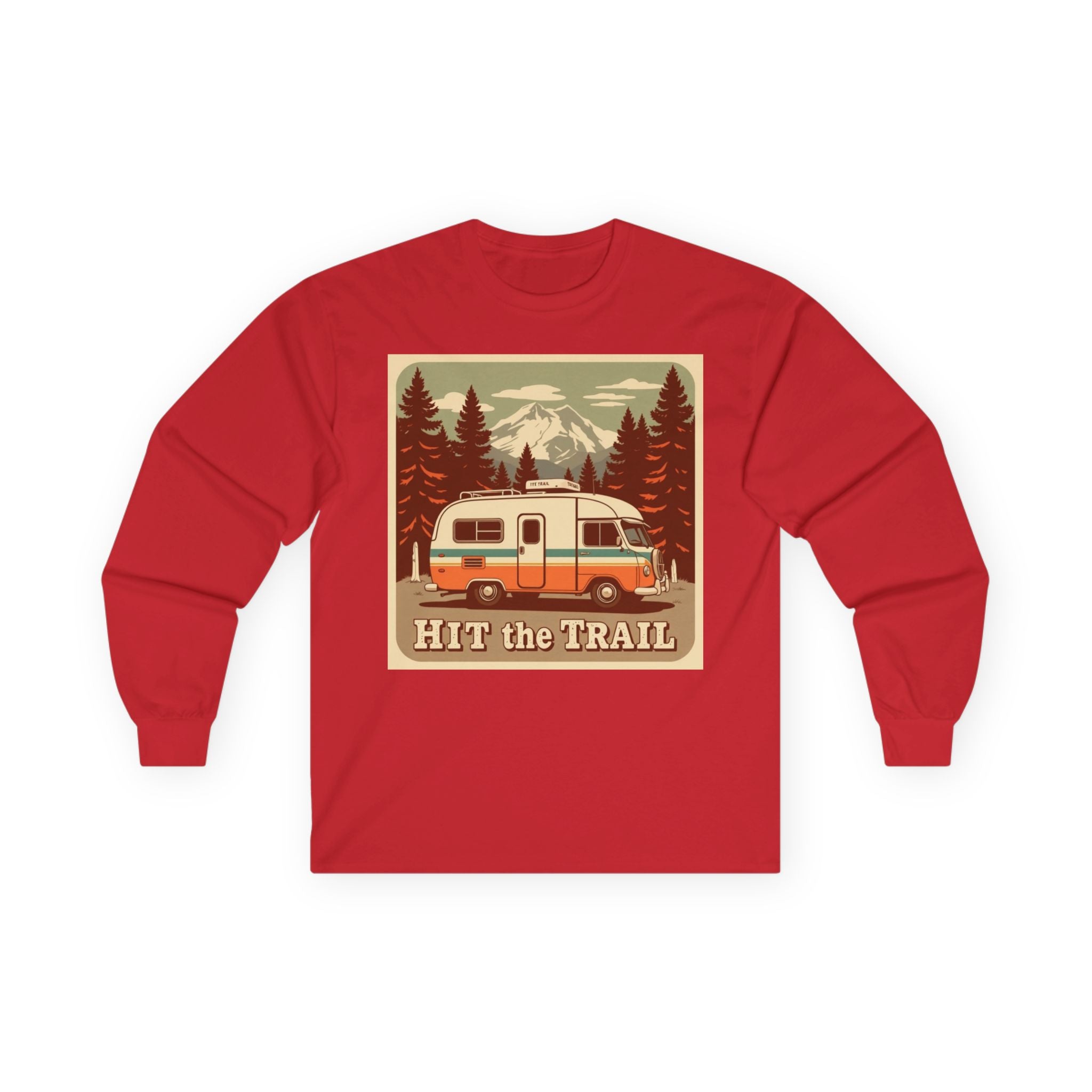Adventure-Ready Long Sleeve Tee - 'Hit the Trail' Design